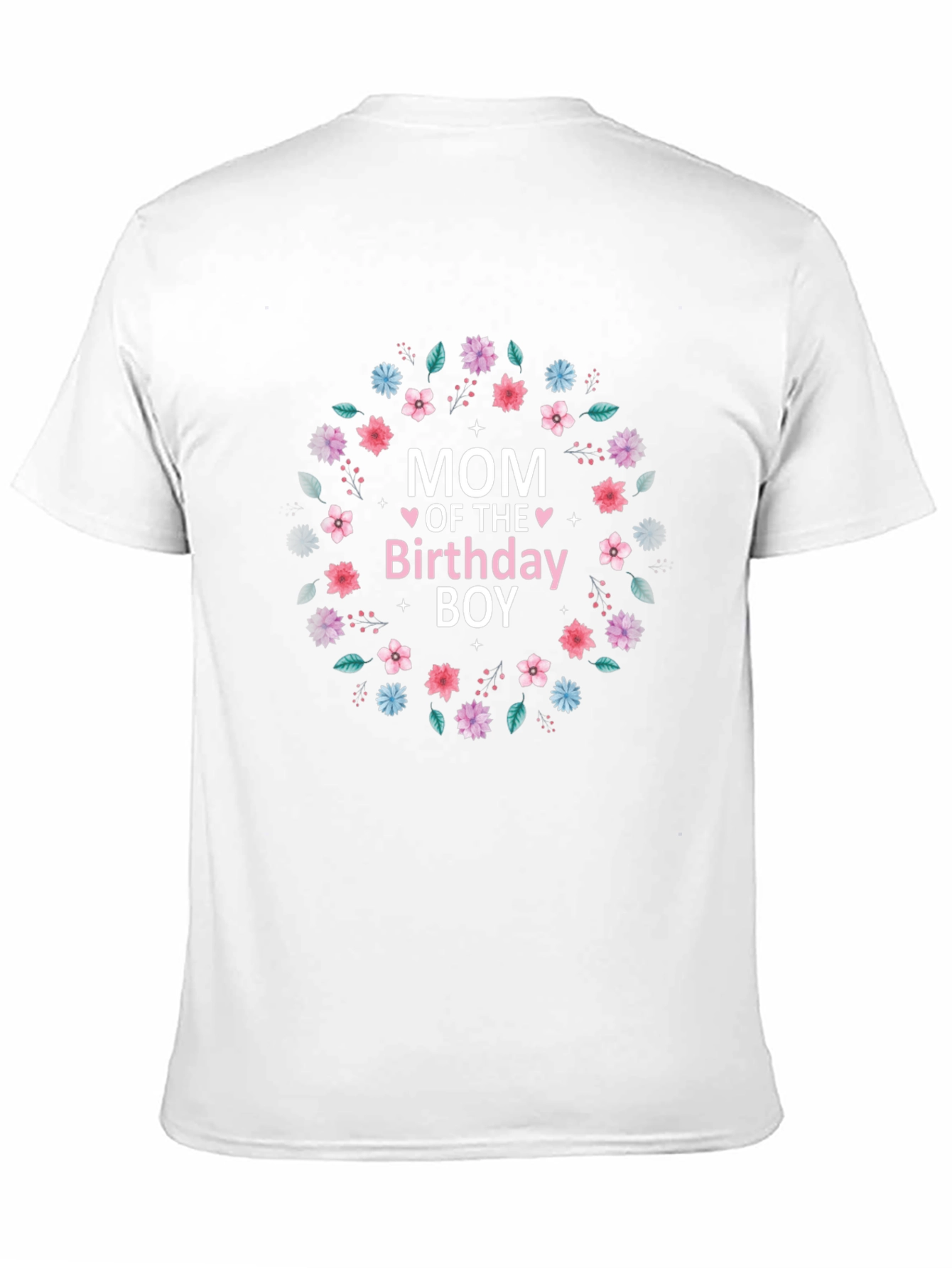 Mom of the Birthday Boy Floral T-Shirt