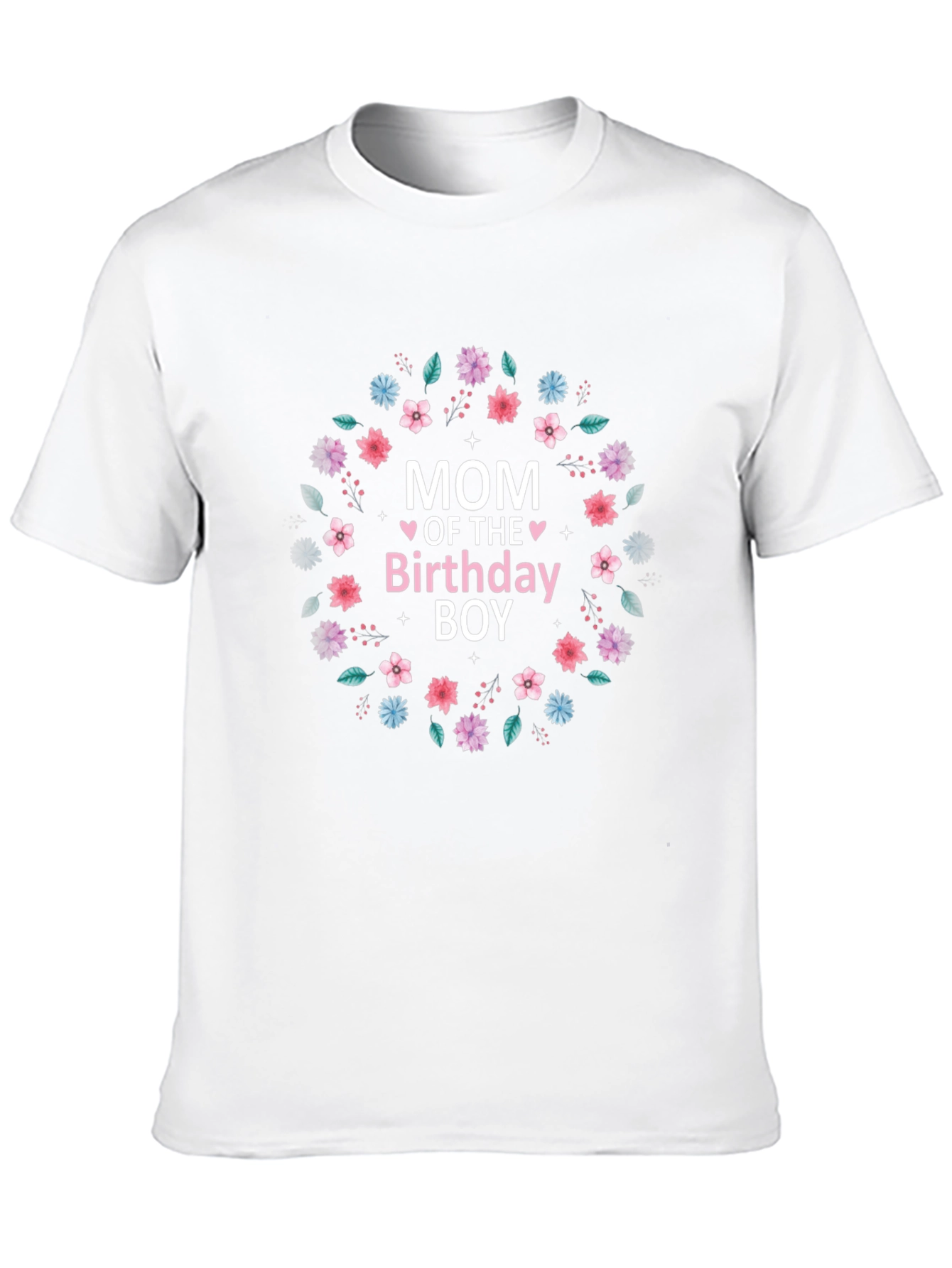 Mom of the Birthday Boy Floral T-Shirt