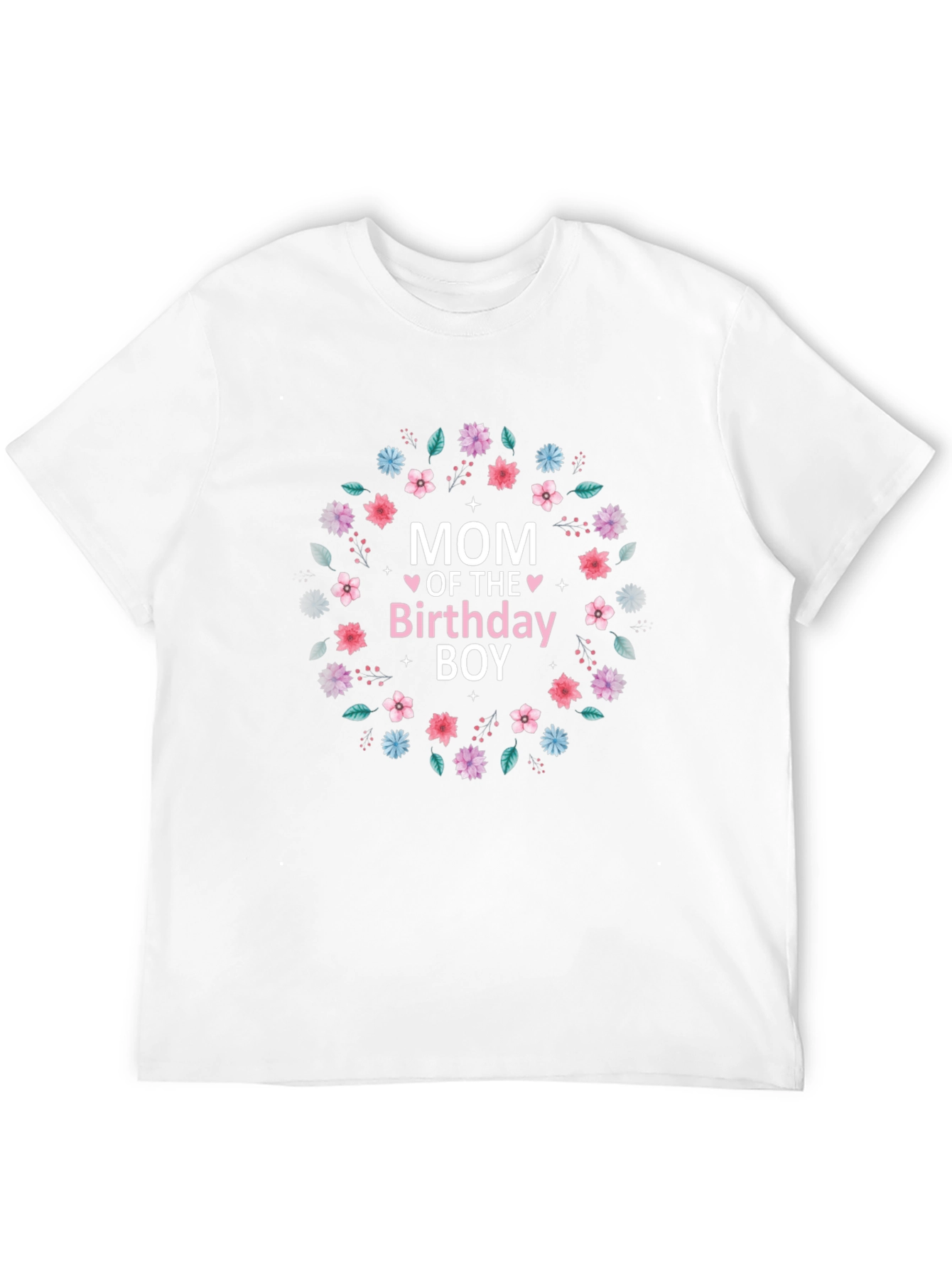 Mom of the Birthday Boy Floral T-Shirt