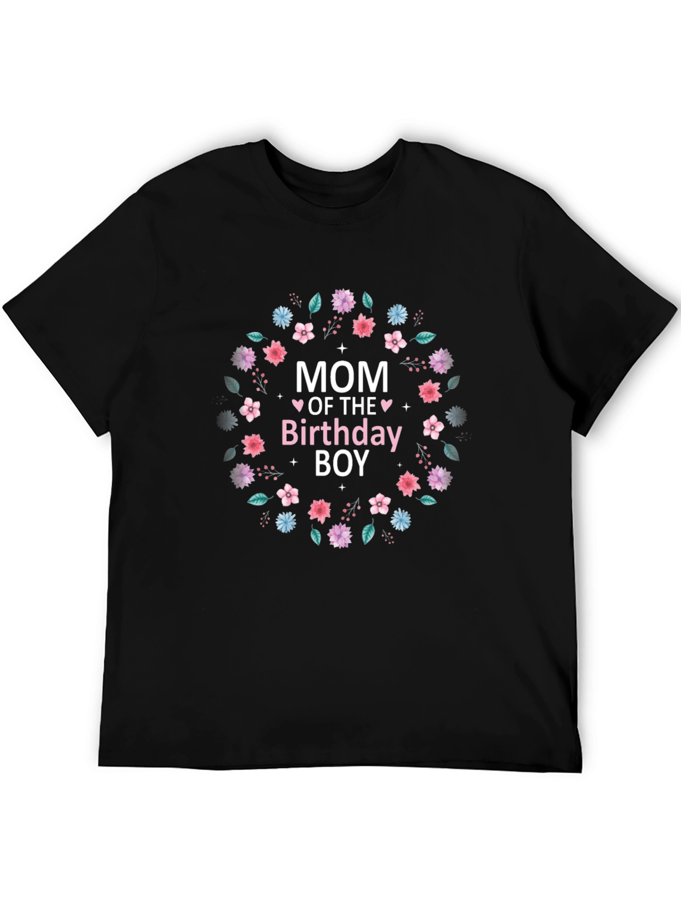 Mom of the Birthday Boy Floral T-Shirt
