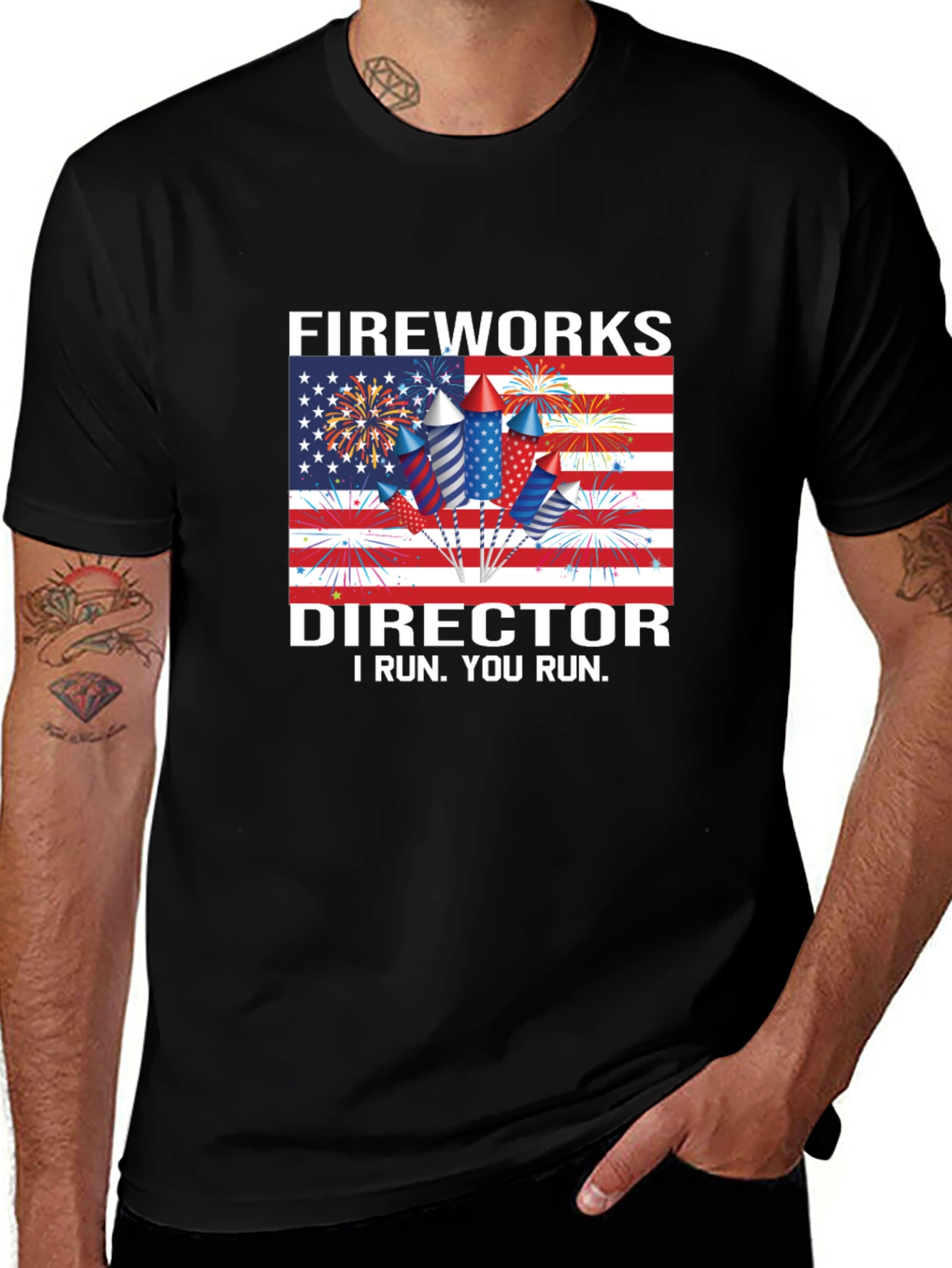 Fireworks Director Patriotic Graphic Tee