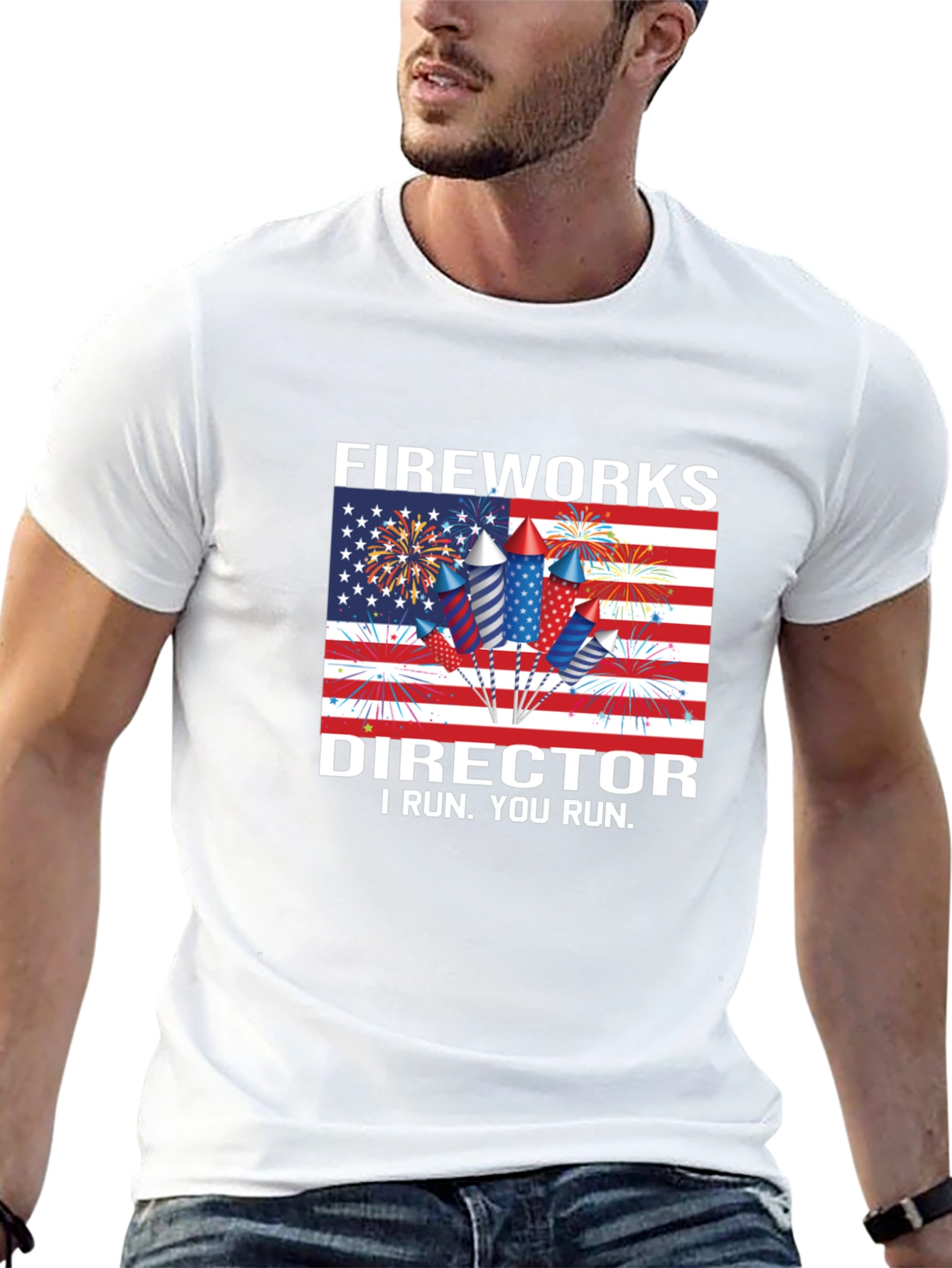 Fireworks Director Patriotic Graphic Tee
