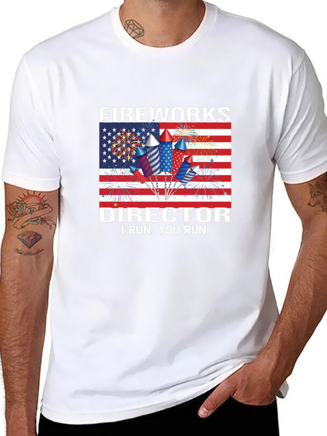 Fireworks Director Patriotic Graphic Tee