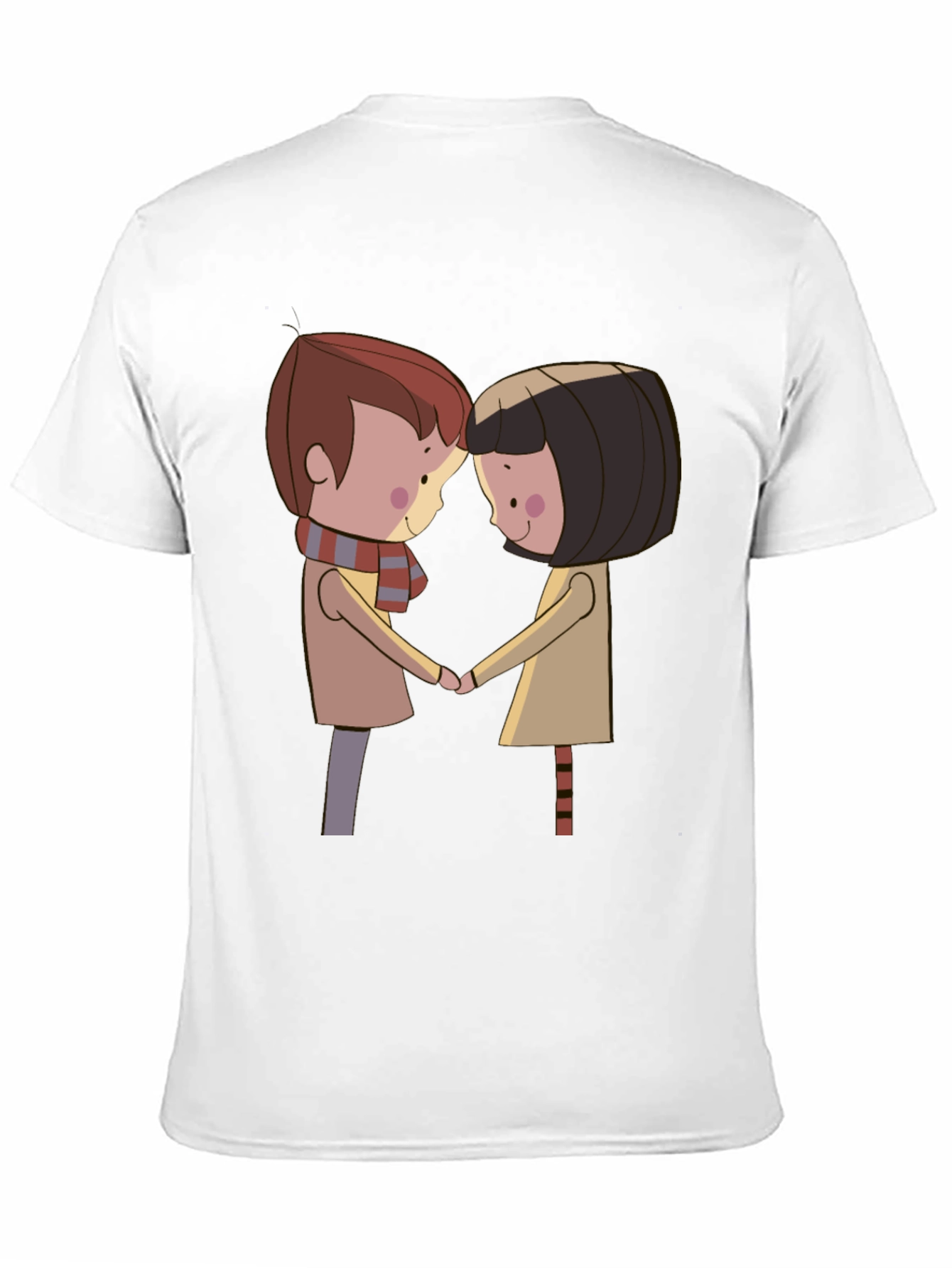 Cartoon Couple Graphic T-Shirt