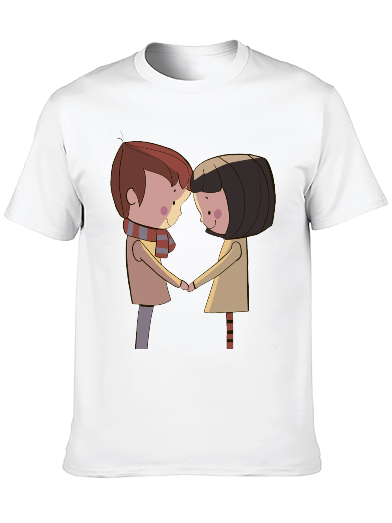 Cartoon Couple Graphic T-Shirt