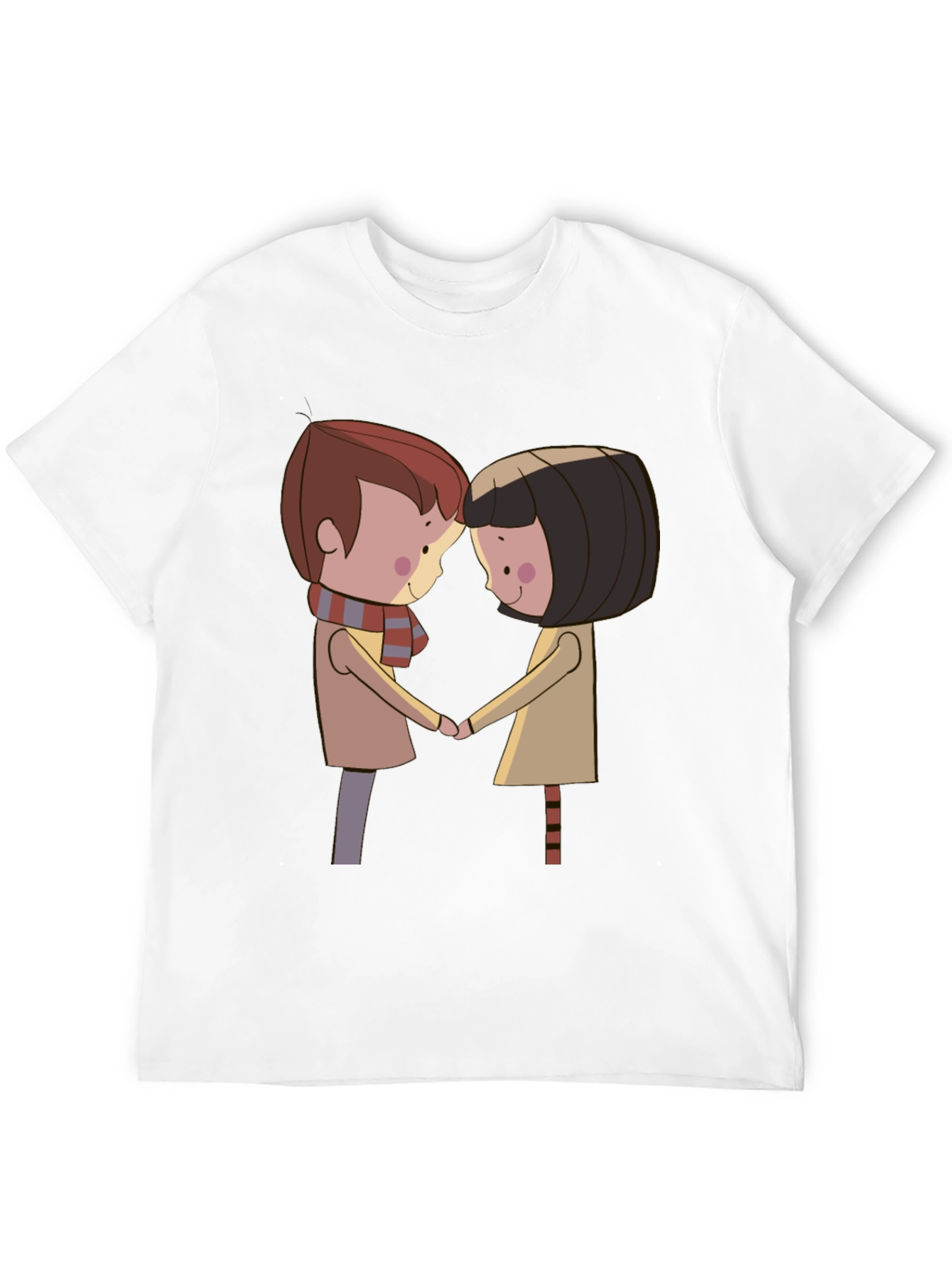Cartoon Couple Graphic T-Shirt
