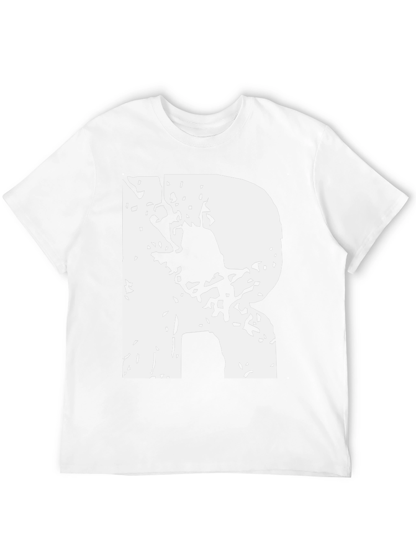 Abstract R Graphic Tee - Black Cotton Blend