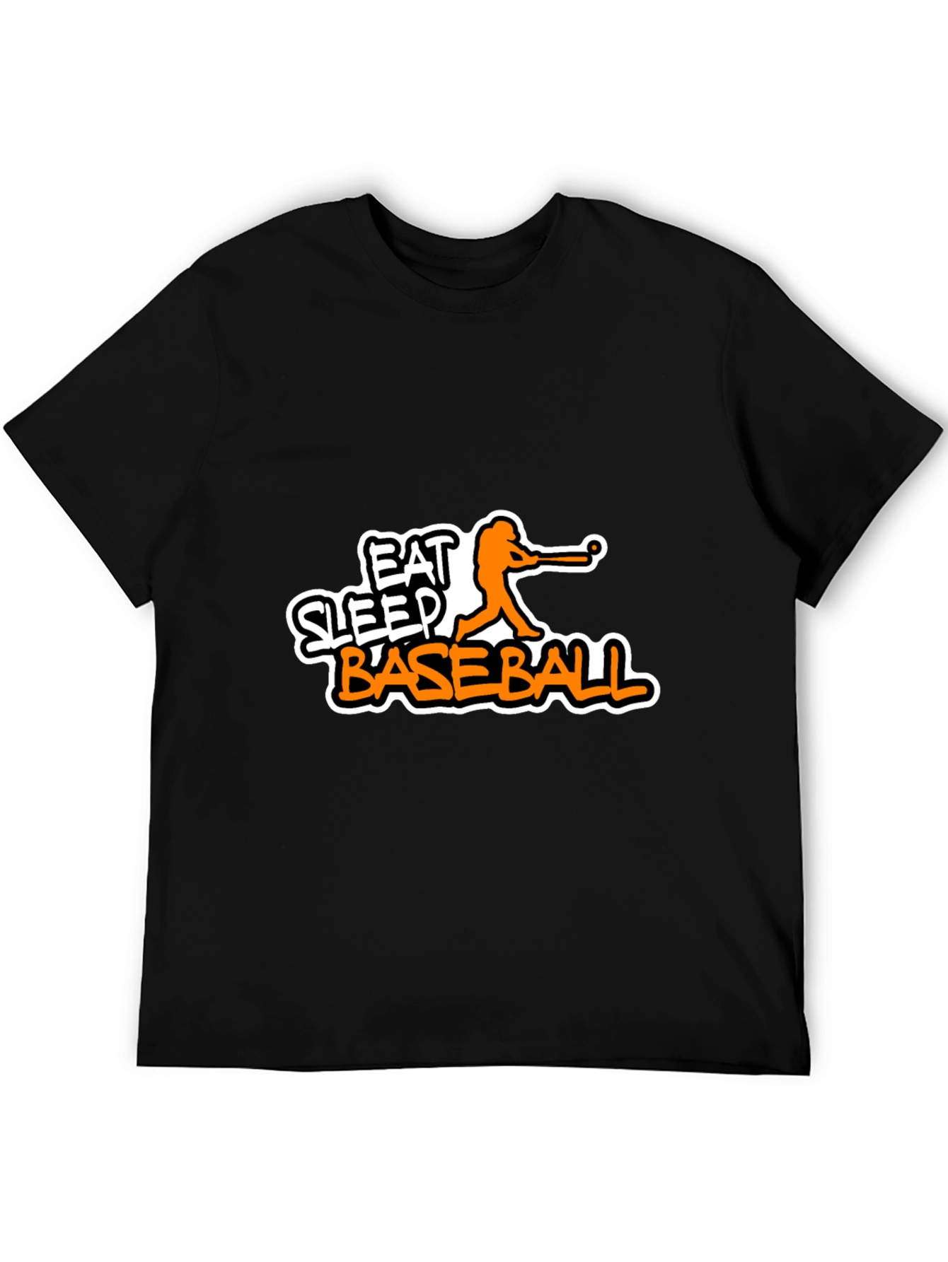 Eat Sleep Baseball Black Graphic Tee