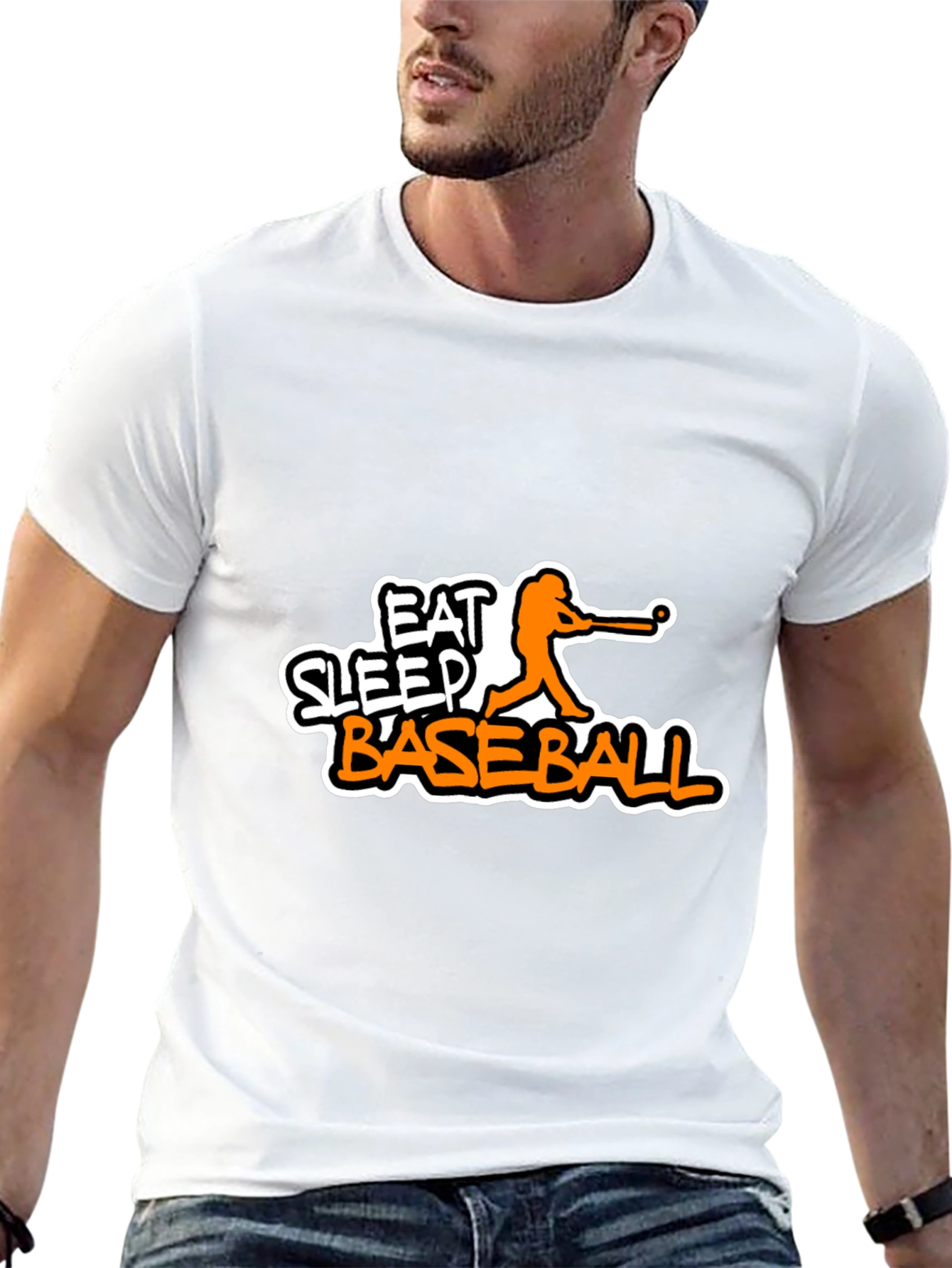 Eat Sleep Baseball Black Graphic Tee