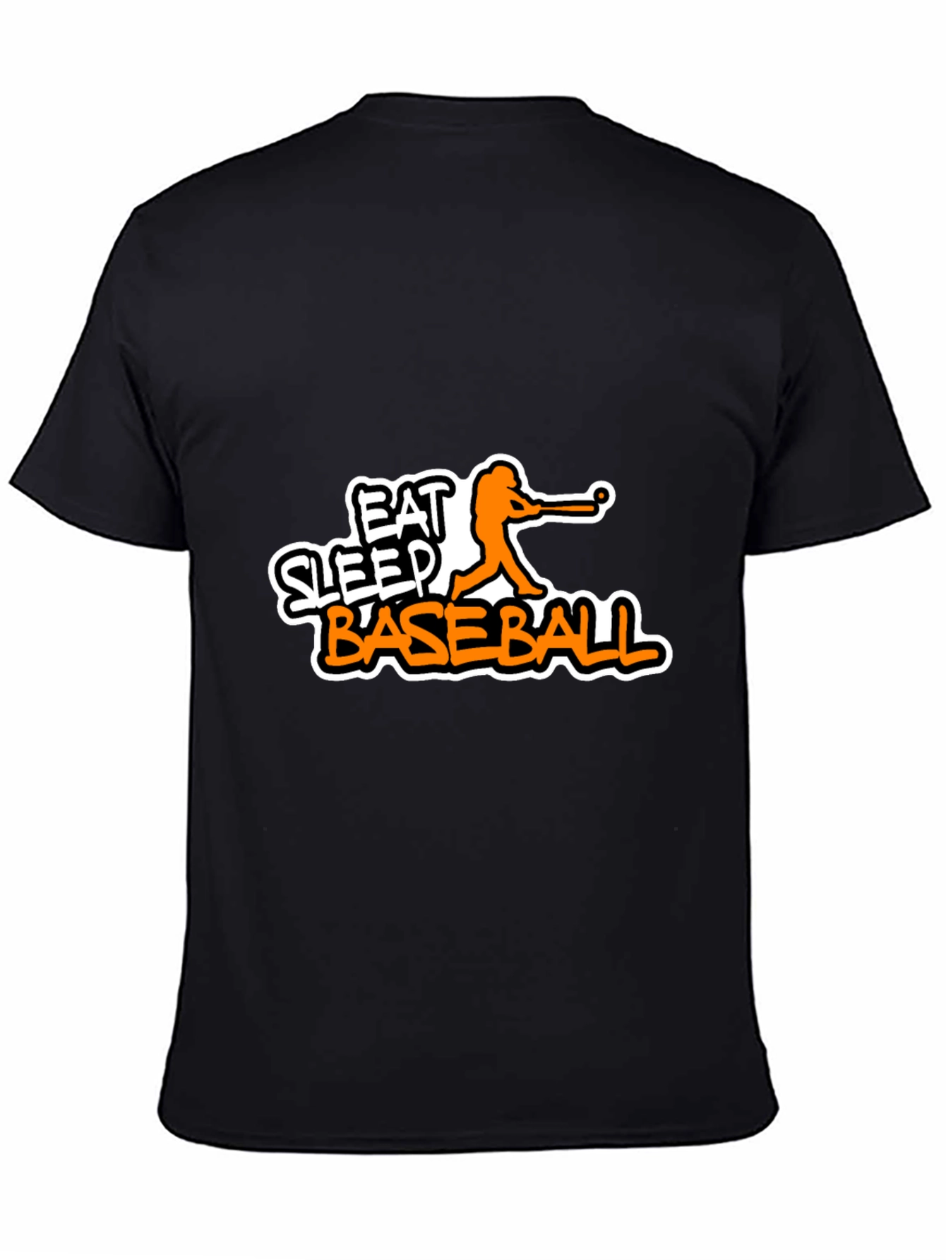 Eat Sleep Baseball Black Graphic Tee