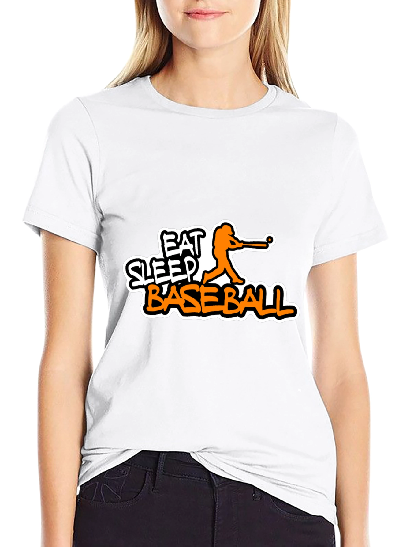 Eat Sleep Baseball Black Graphic Tee