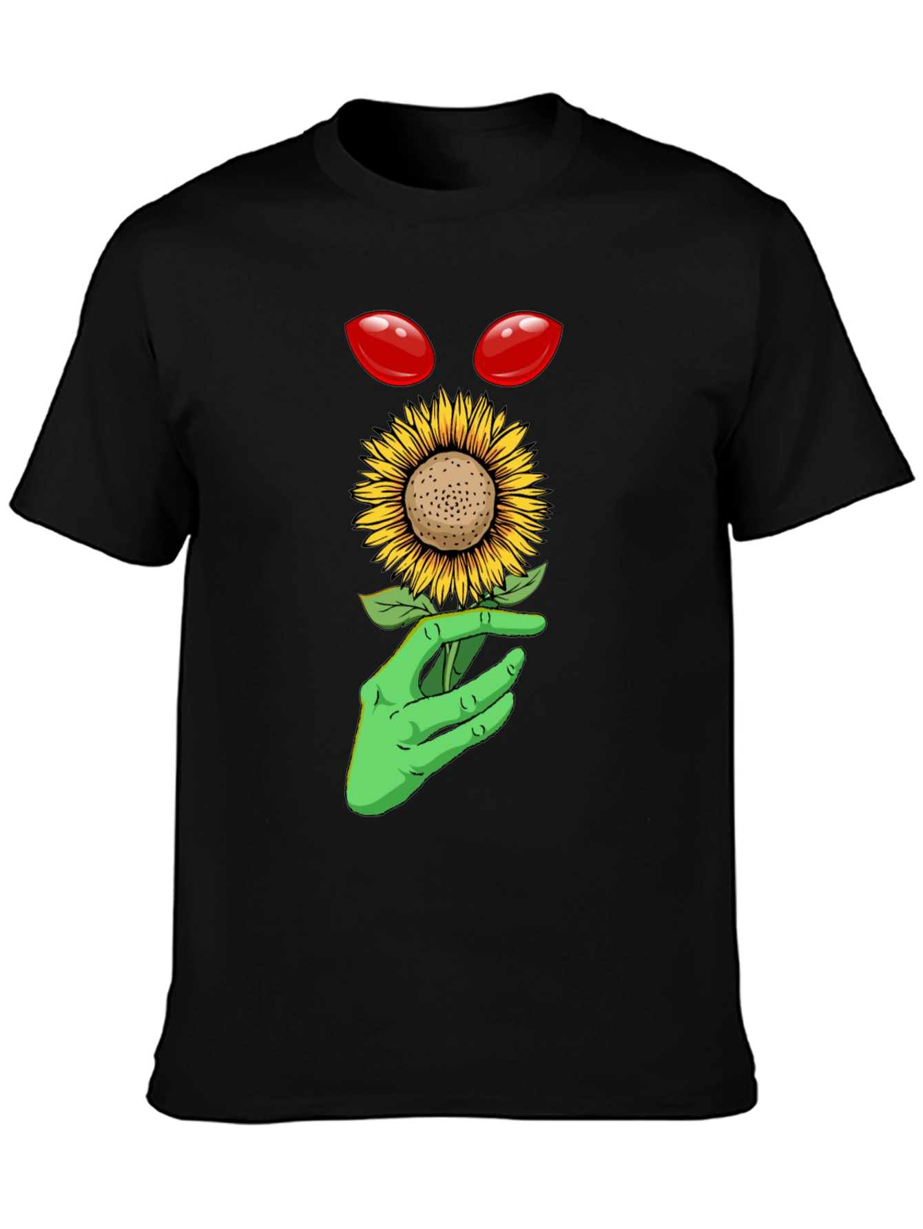 Alien Sunflower Graphic T-Shirt