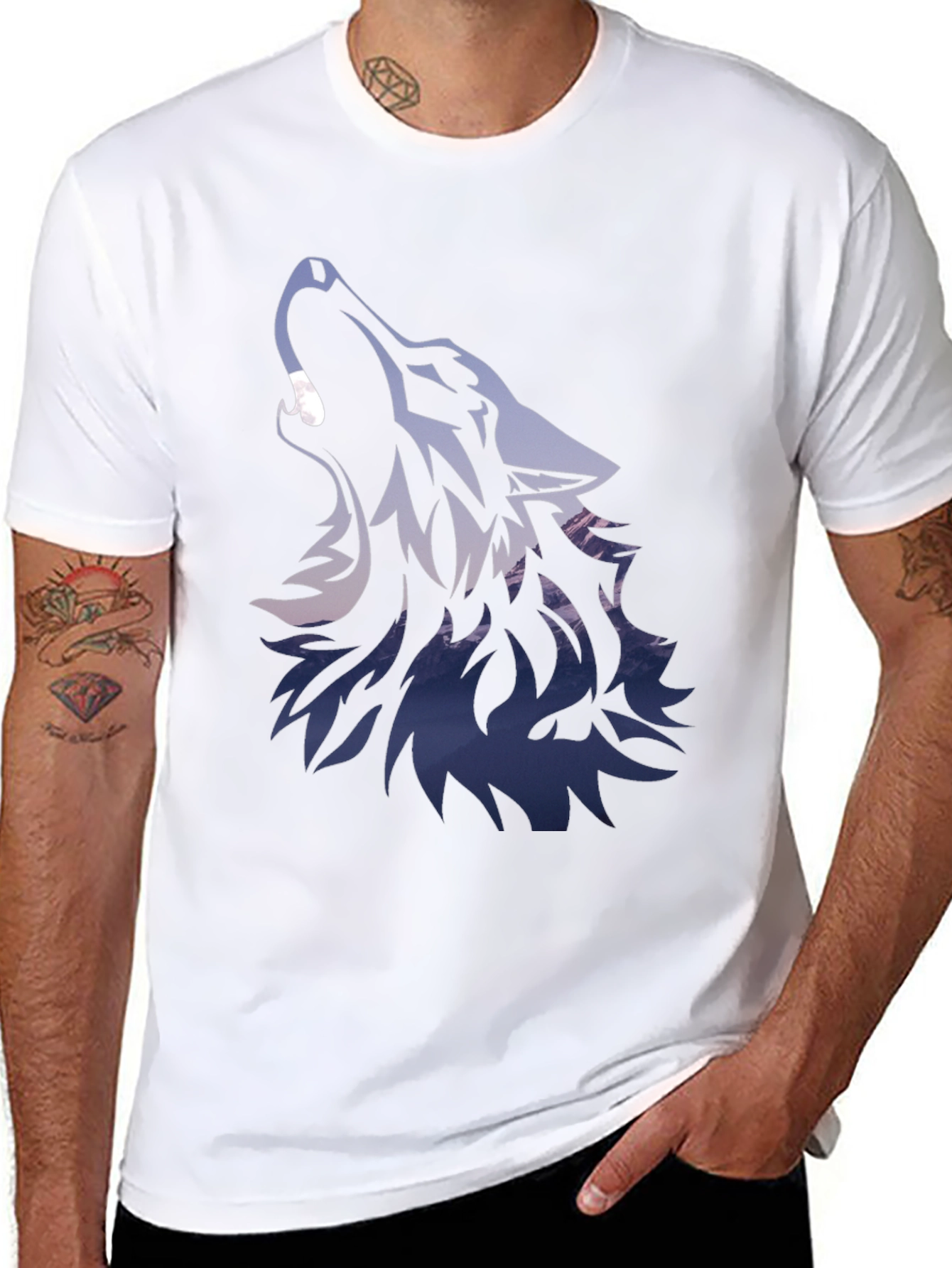 Wolf Graphic Black T-Shirt | Mens Urban Style