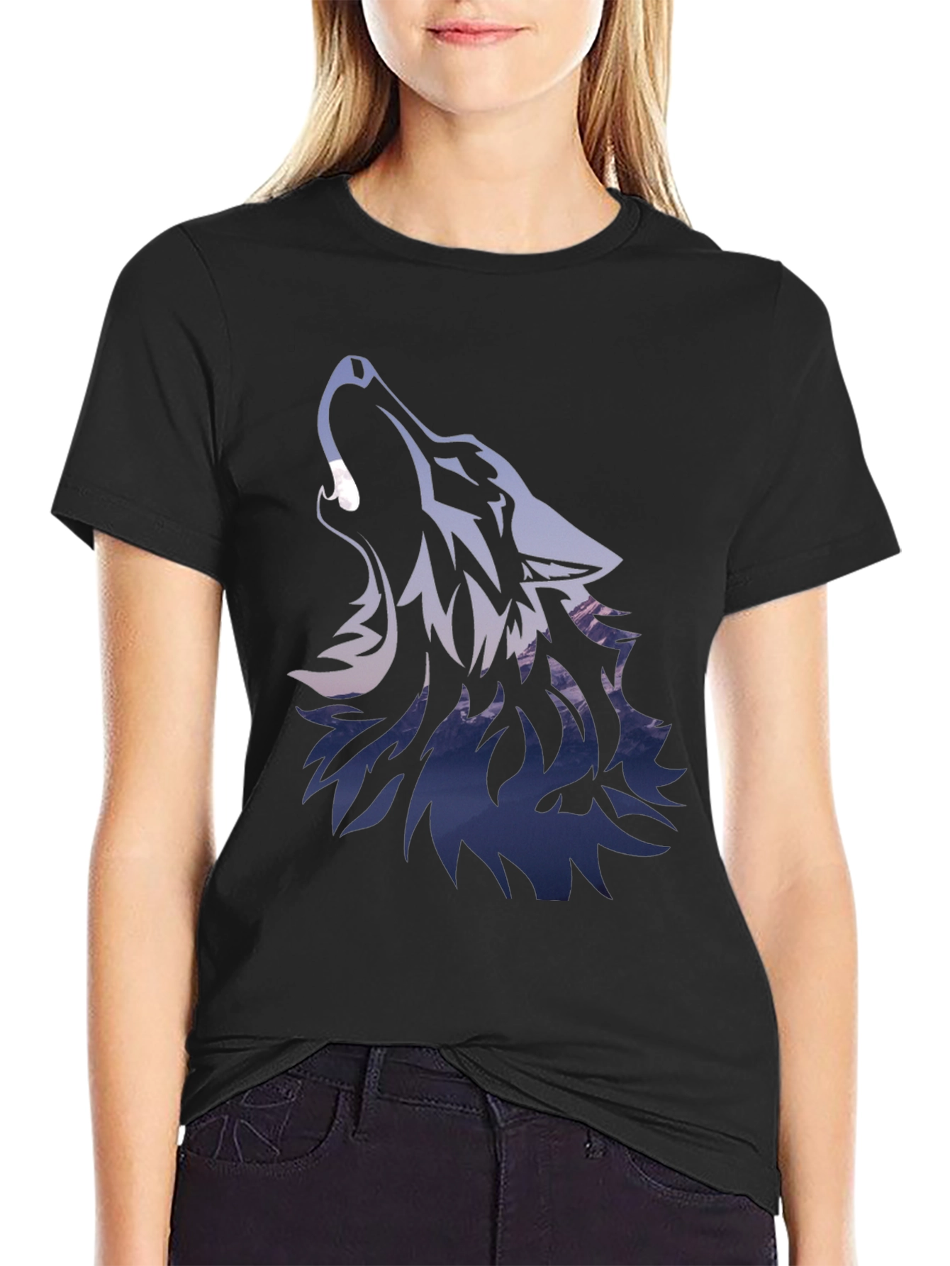 Wolf Graphic Black T-Shirt | Mens Urban Style
