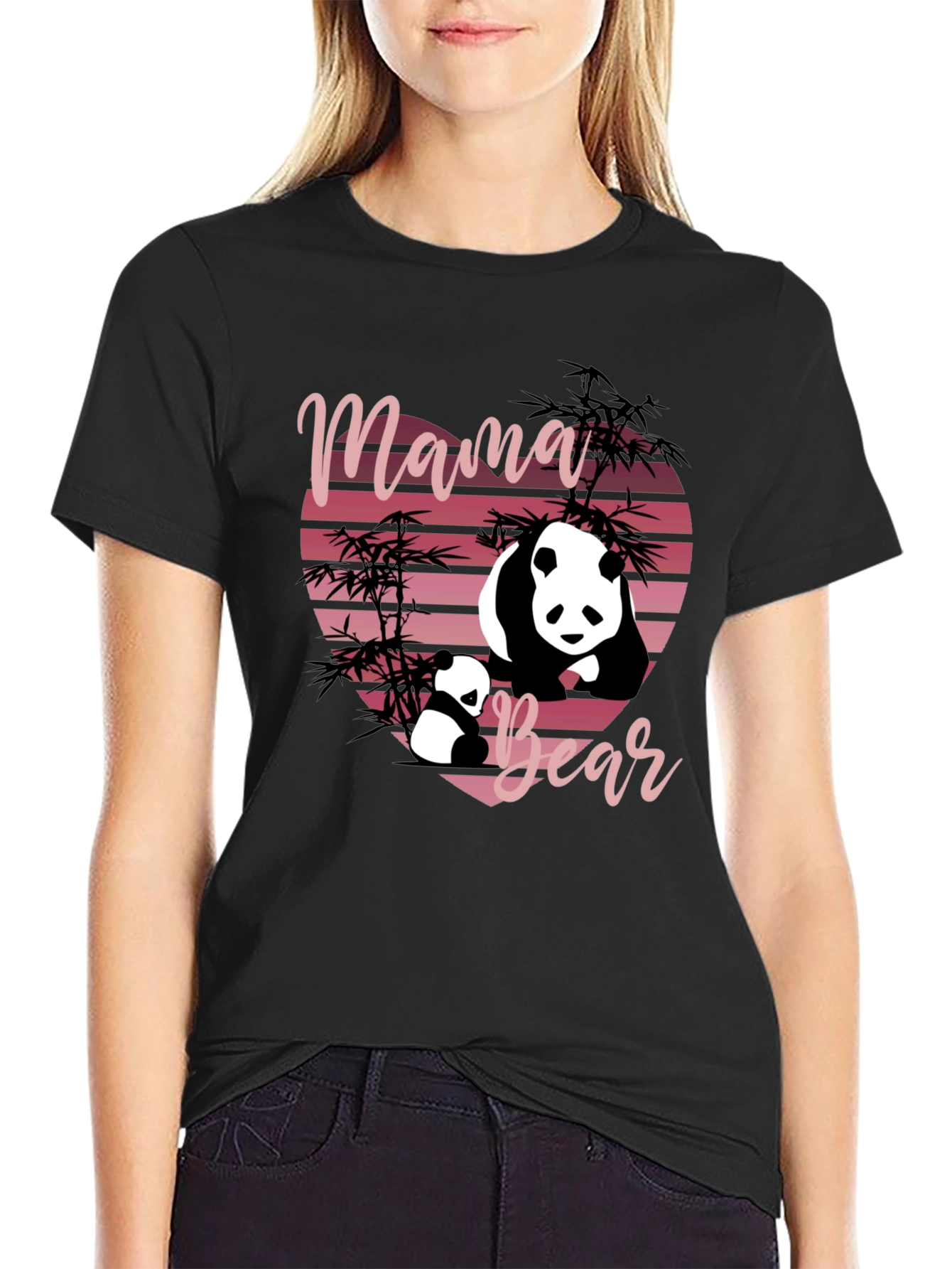 Mama Bear Panda Graphic T-Shirt - Cute & Stylish