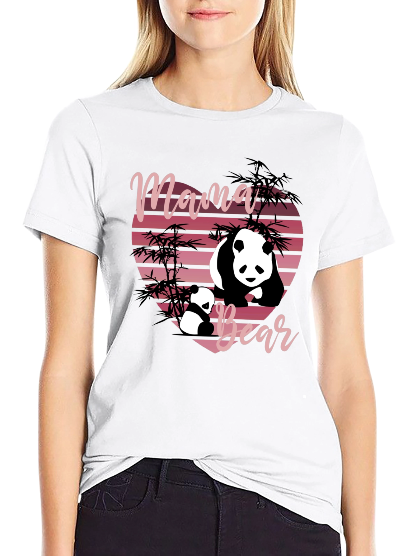 Mama Bear Panda Graphic T-Shirt - Cute & Stylish