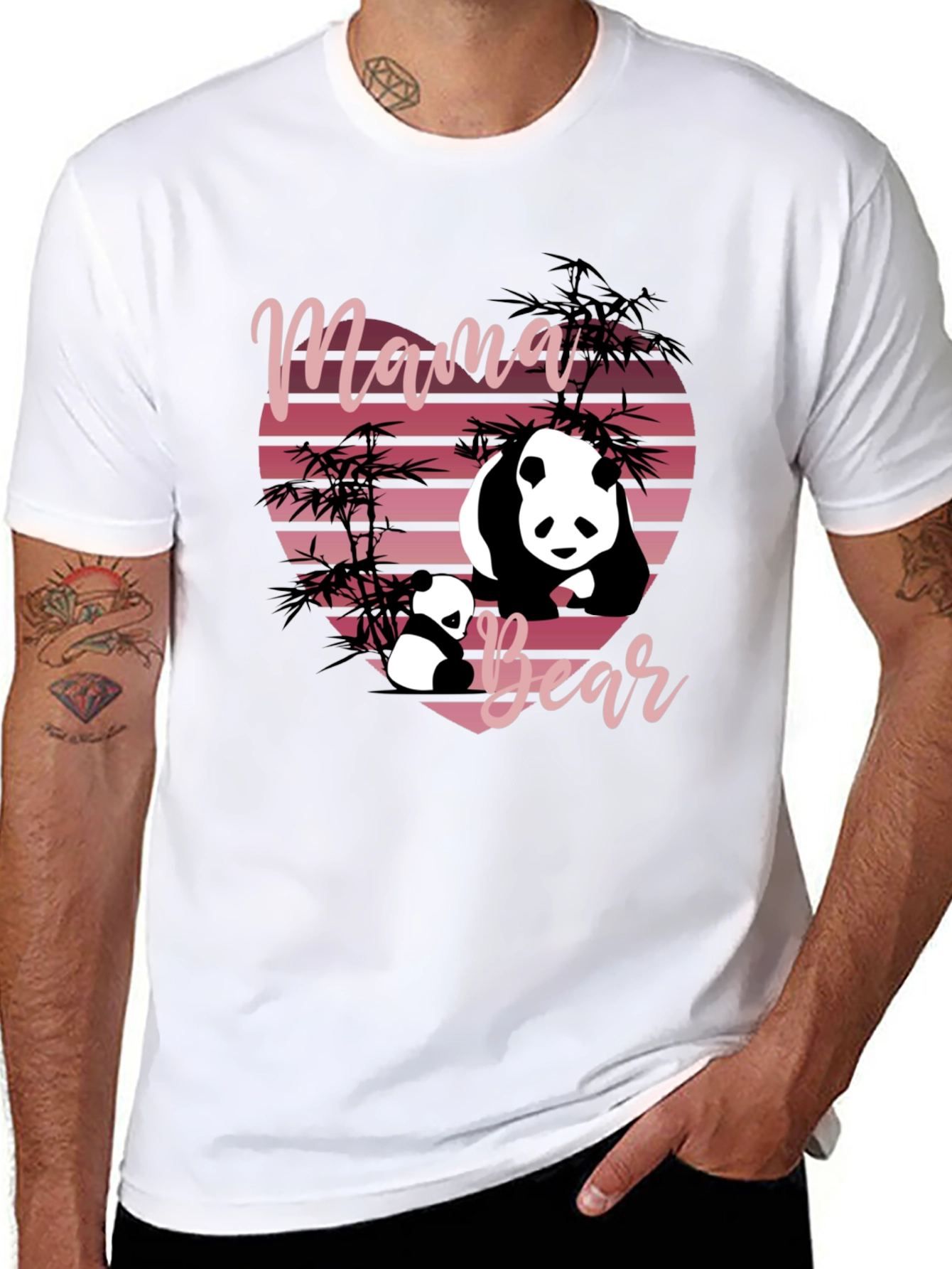 Mama Bear Panda Graphic T-Shirt - Cute & Stylish