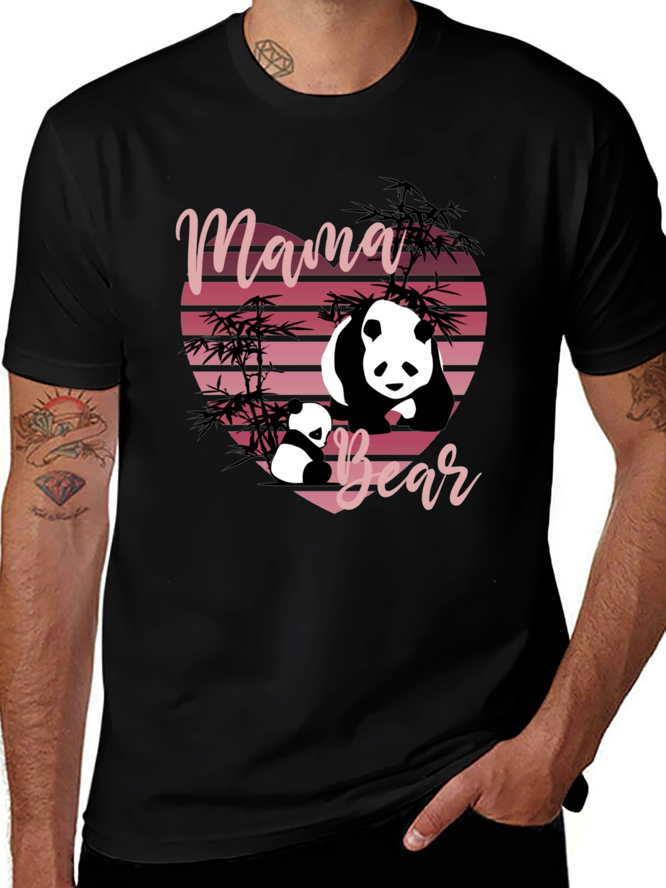 Mama Bear Panda Graphic T-Shirt - Cute & Stylish