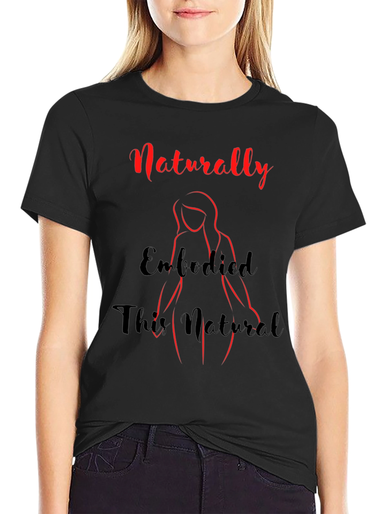 Naturally Embodied Black Graphic Tee