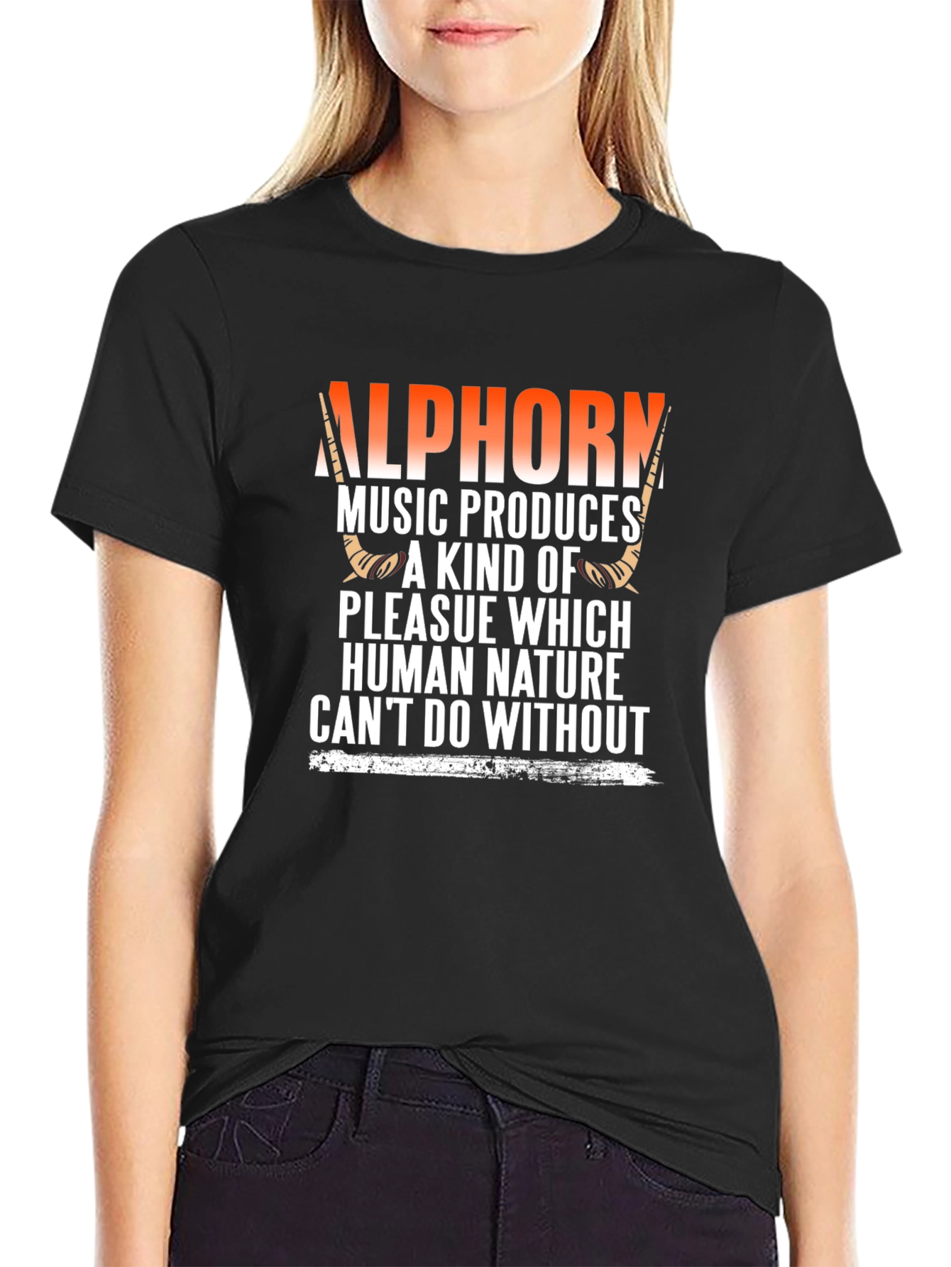 Alphorn Music T-Shirt - Human Nature Design