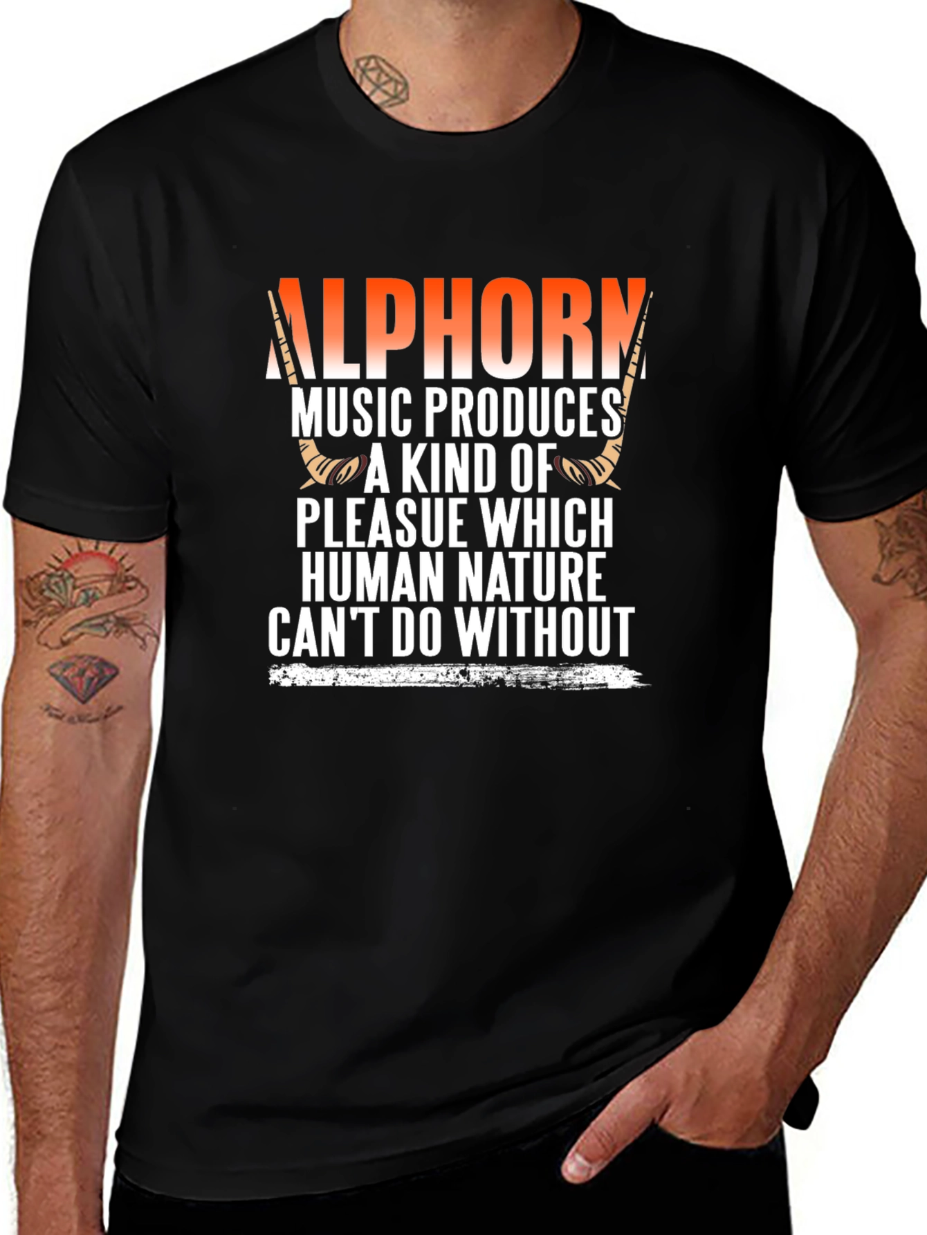 Alphorn Music T-Shirt - Human Nature Design