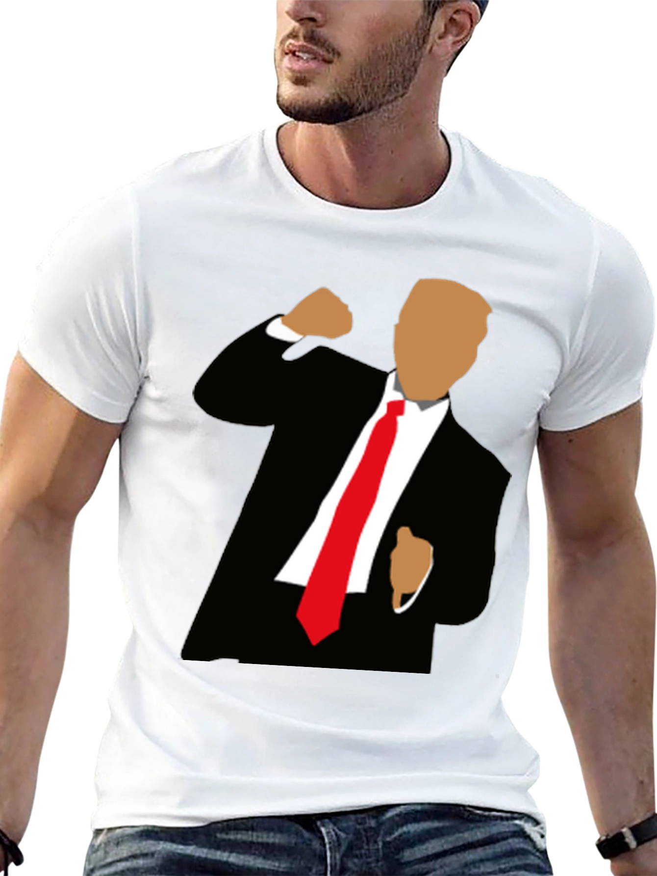 Trump Silhouette Graphic Tee - Black