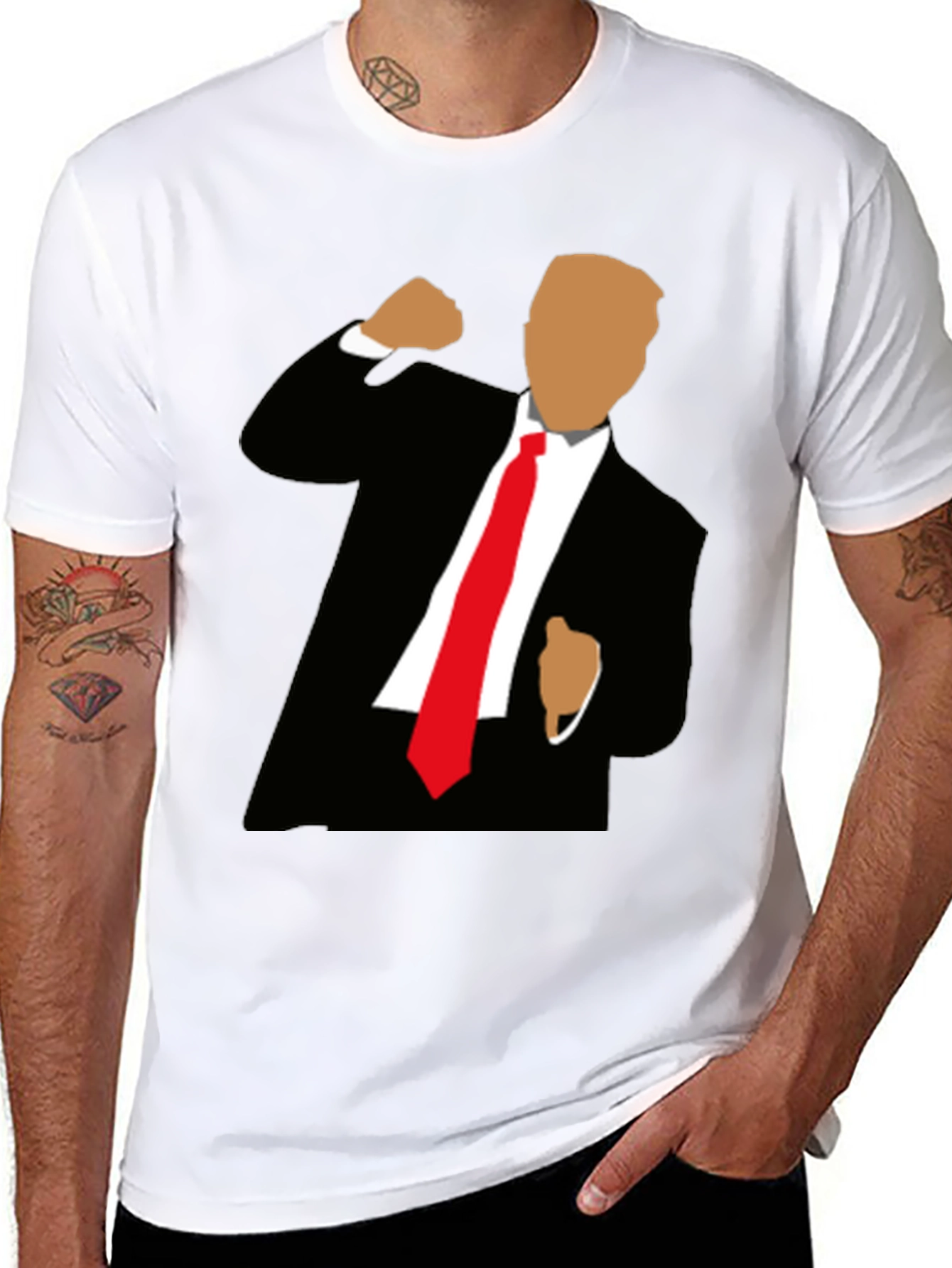 Trump Silhouette Graphic Tee - Black