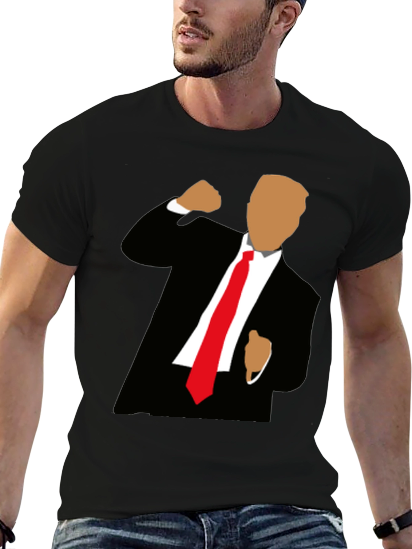 Trump Silhouette Graphic Tee - Black