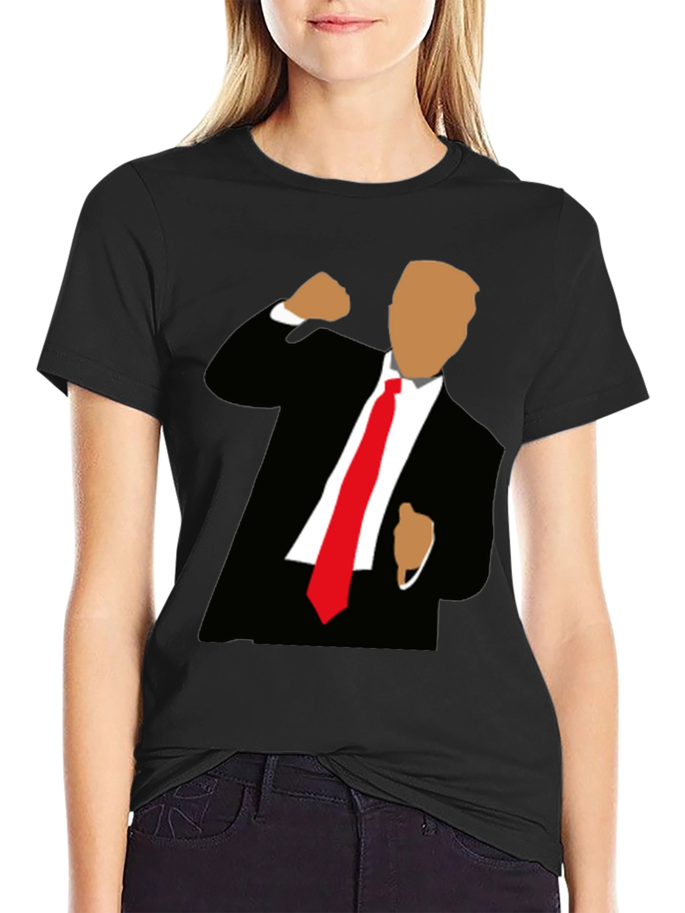 Trump Silhouette Graphic Tee - Black