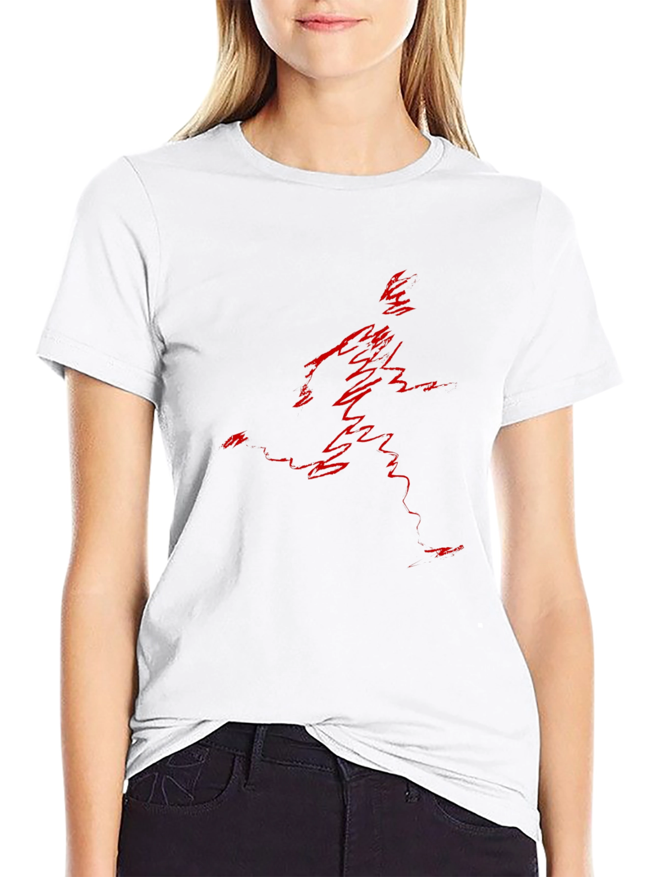 Scribble Runner Graphic Tee - Black