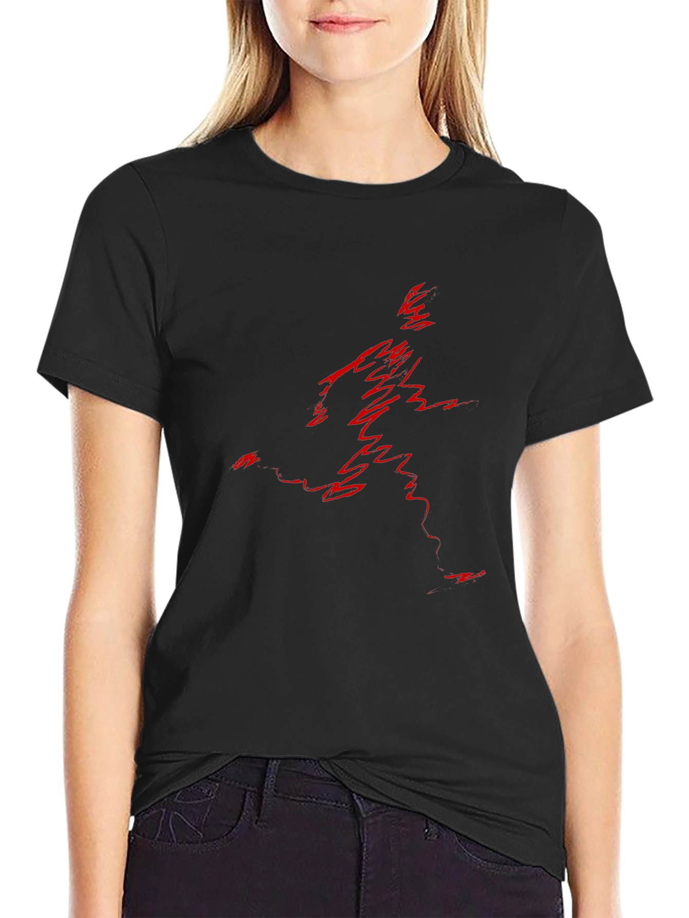 Scribble Runner Graphic Tee - Black
