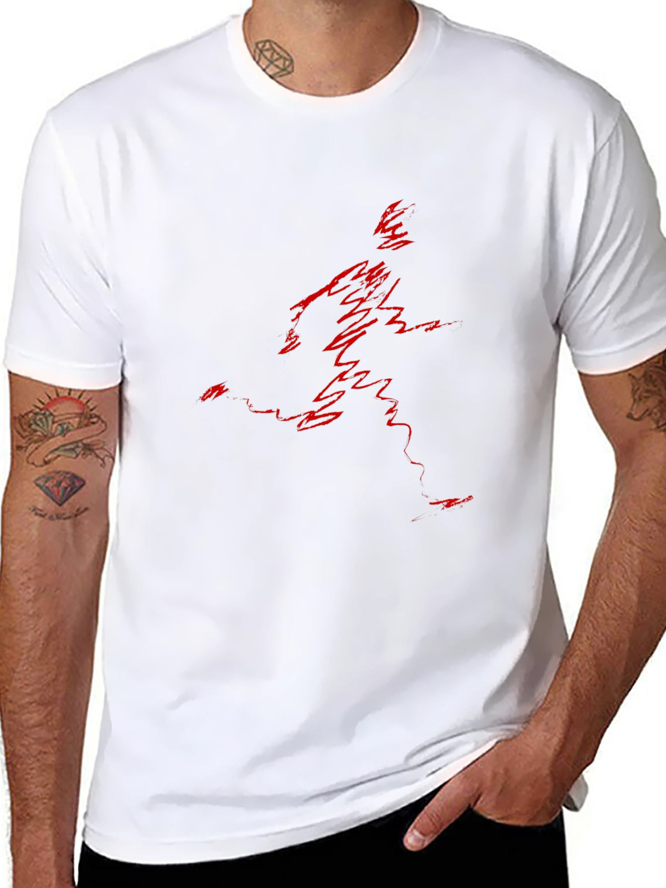 Scribble Runner Graphic Tee - Black