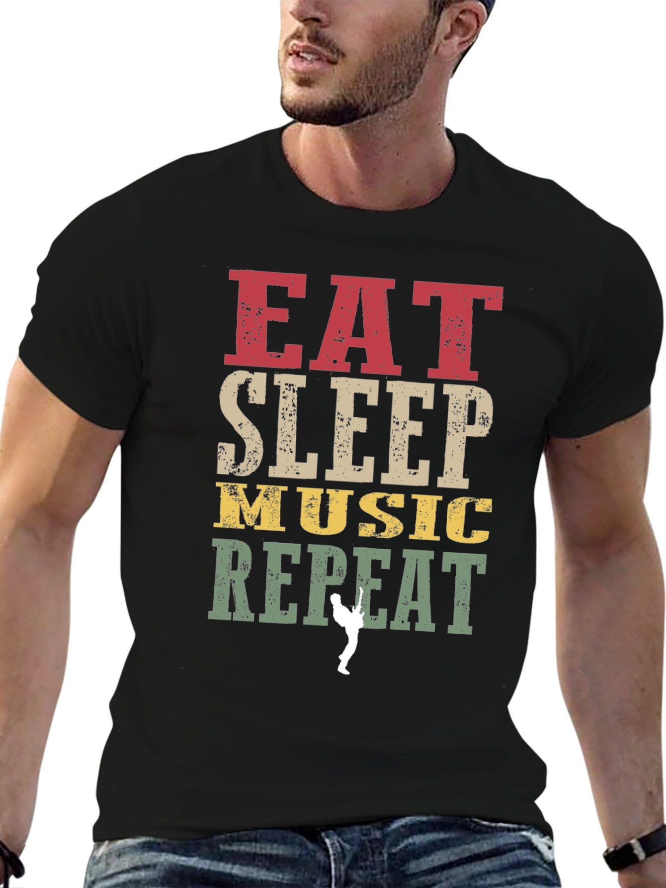 Eat Sleep Music Repeat Graphic Tee