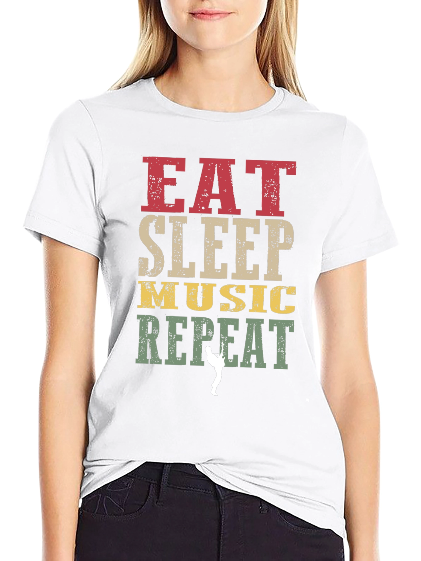 Eat Sleep Music Repeat Graphic Tee