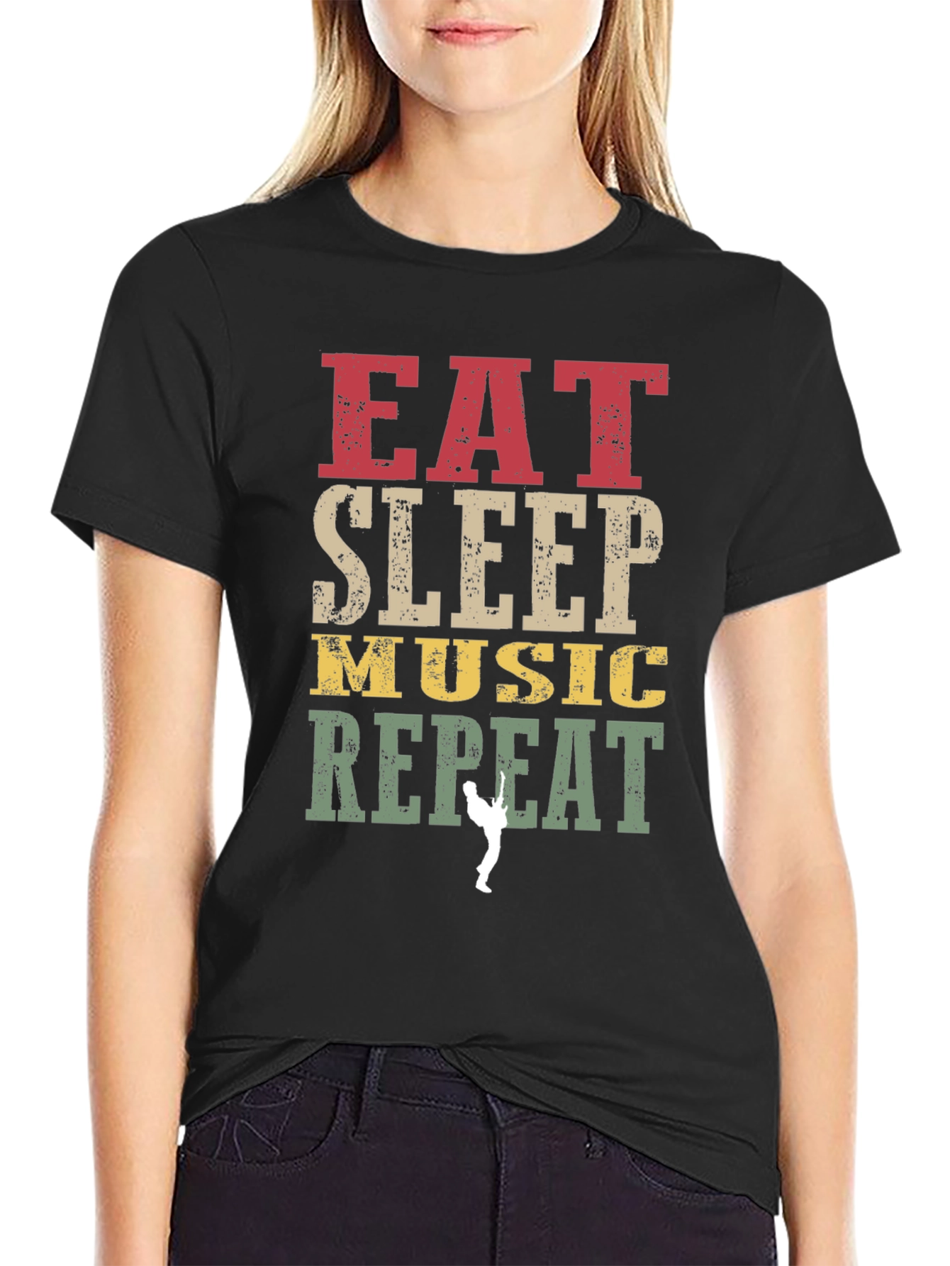 Eat Sleep Music Repeat Graphic Tee