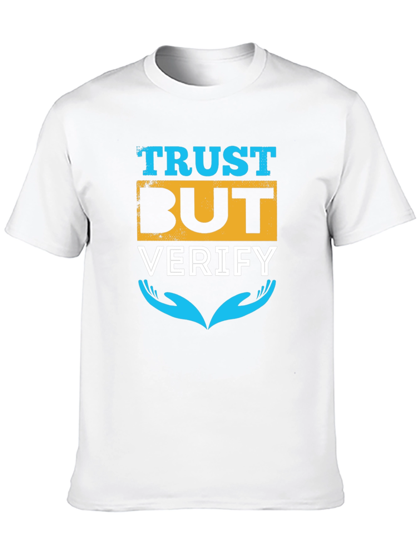 Trust But Verify Black Graphic T-Shirt