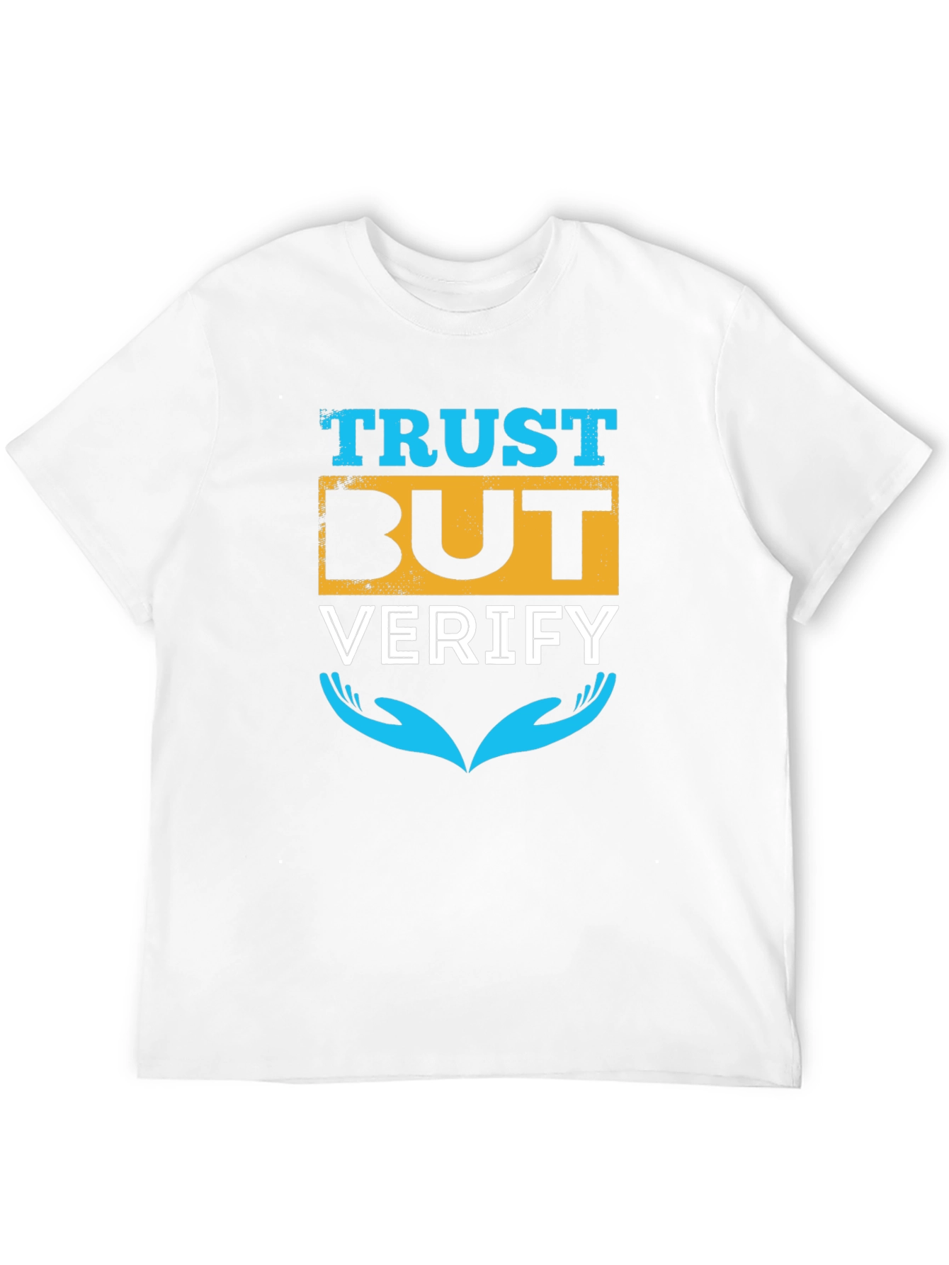 Trust But Verify Black Graphic T-Shirt