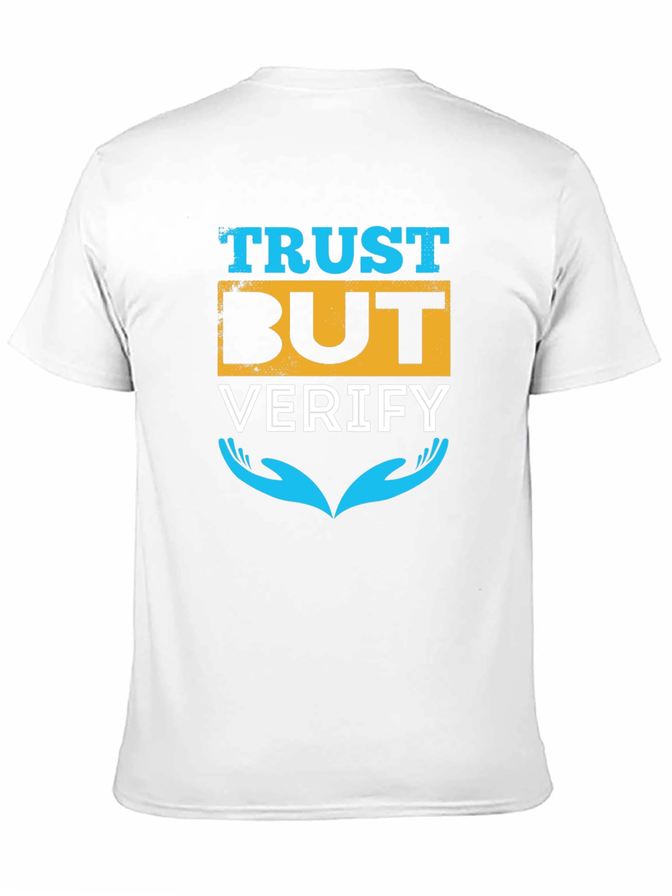 Trust But Verify Black Graphic T-Shirt