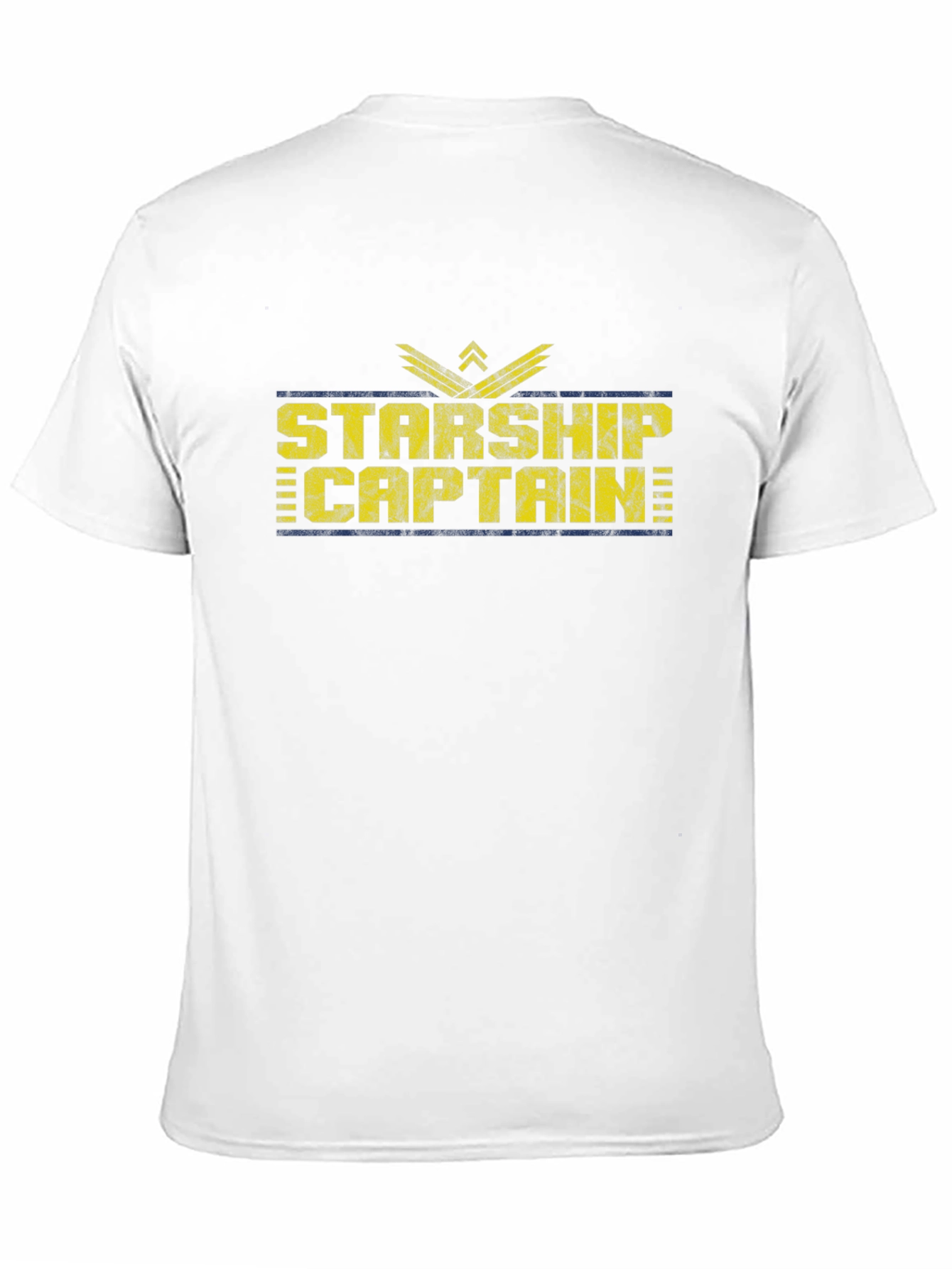 Starship Captain Black Graphic T-Shirt