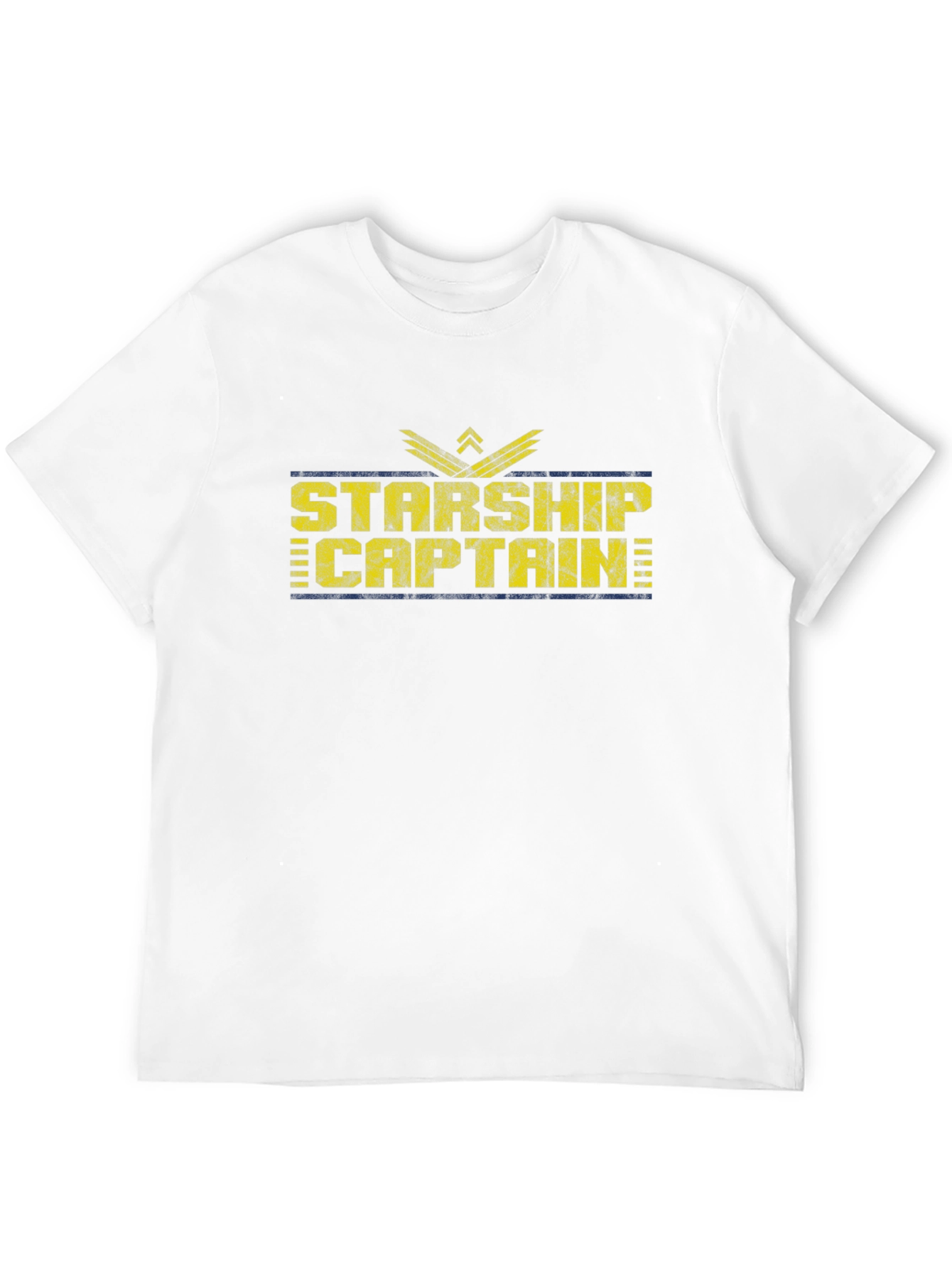 Starship Captain Black Graphic T-Shirt