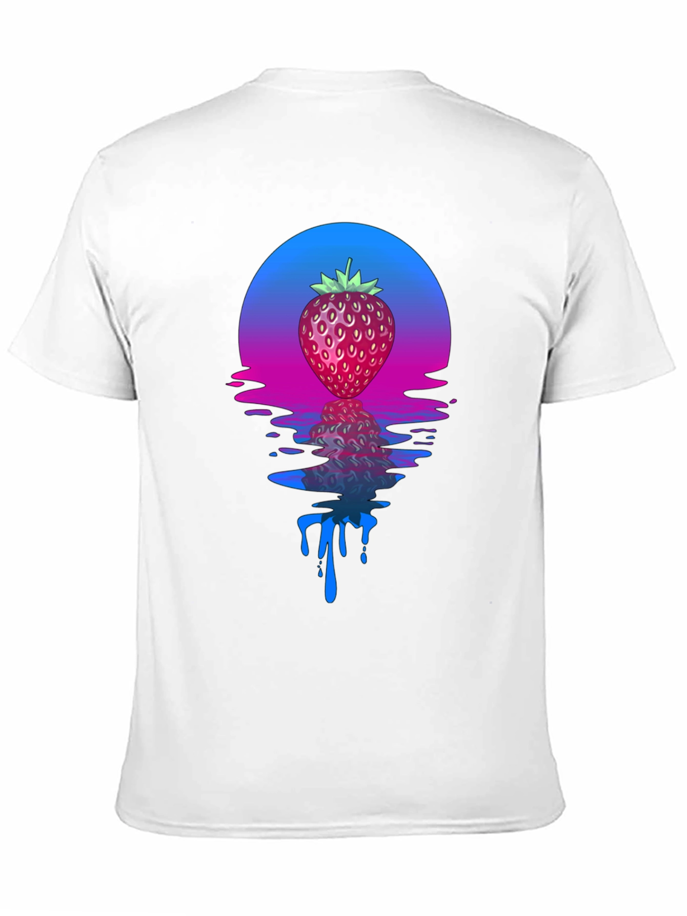 Strawberry Sunset Graphic Tee - Cool Retro Design