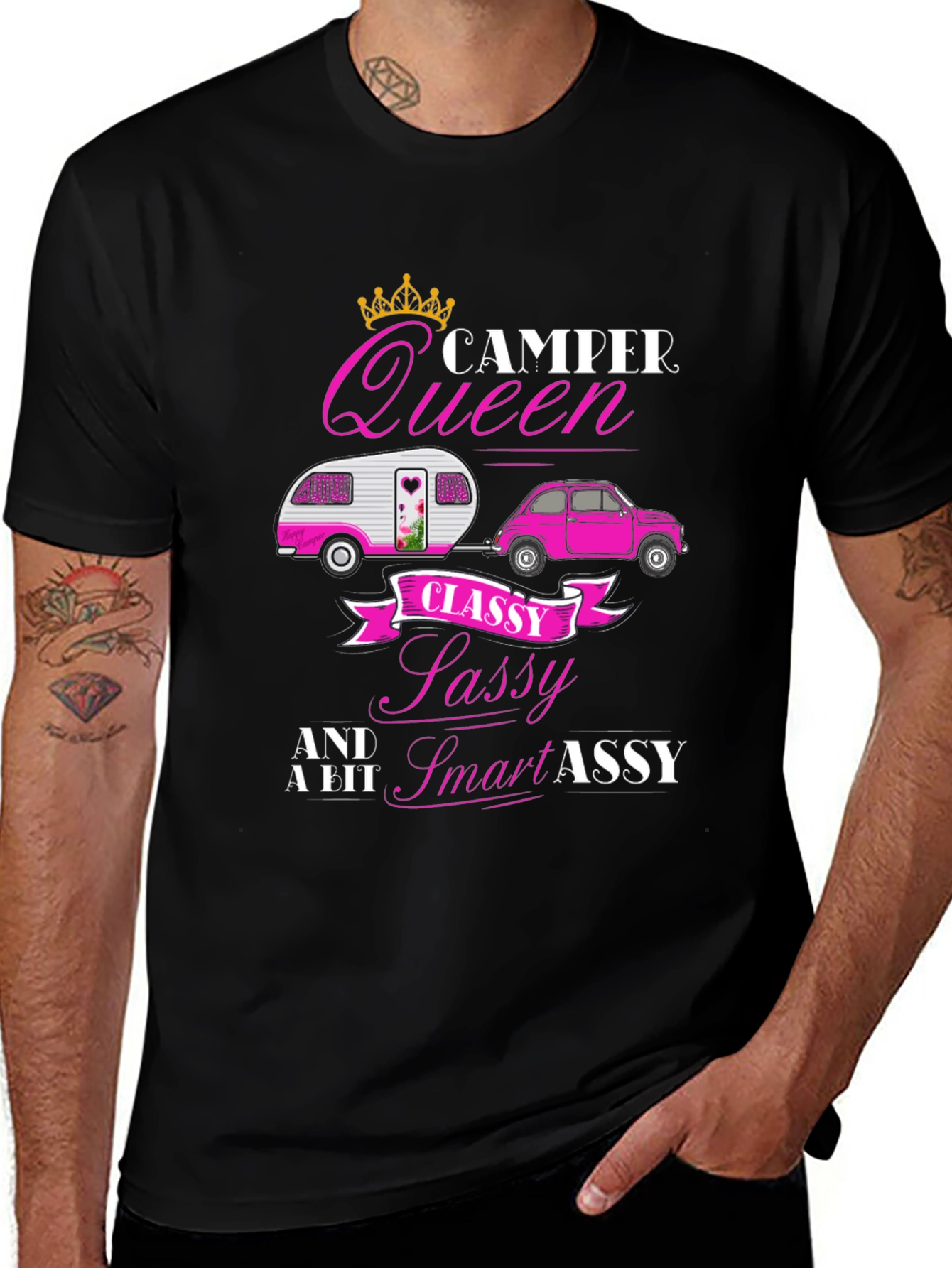 Camper Queen Funny Graphic T-Shirt