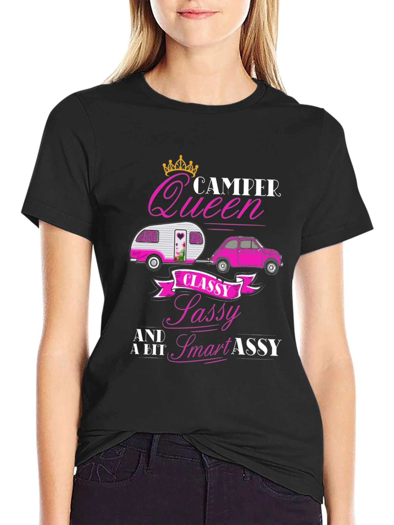 Camper Queen Funny Graphic T-Shirt
