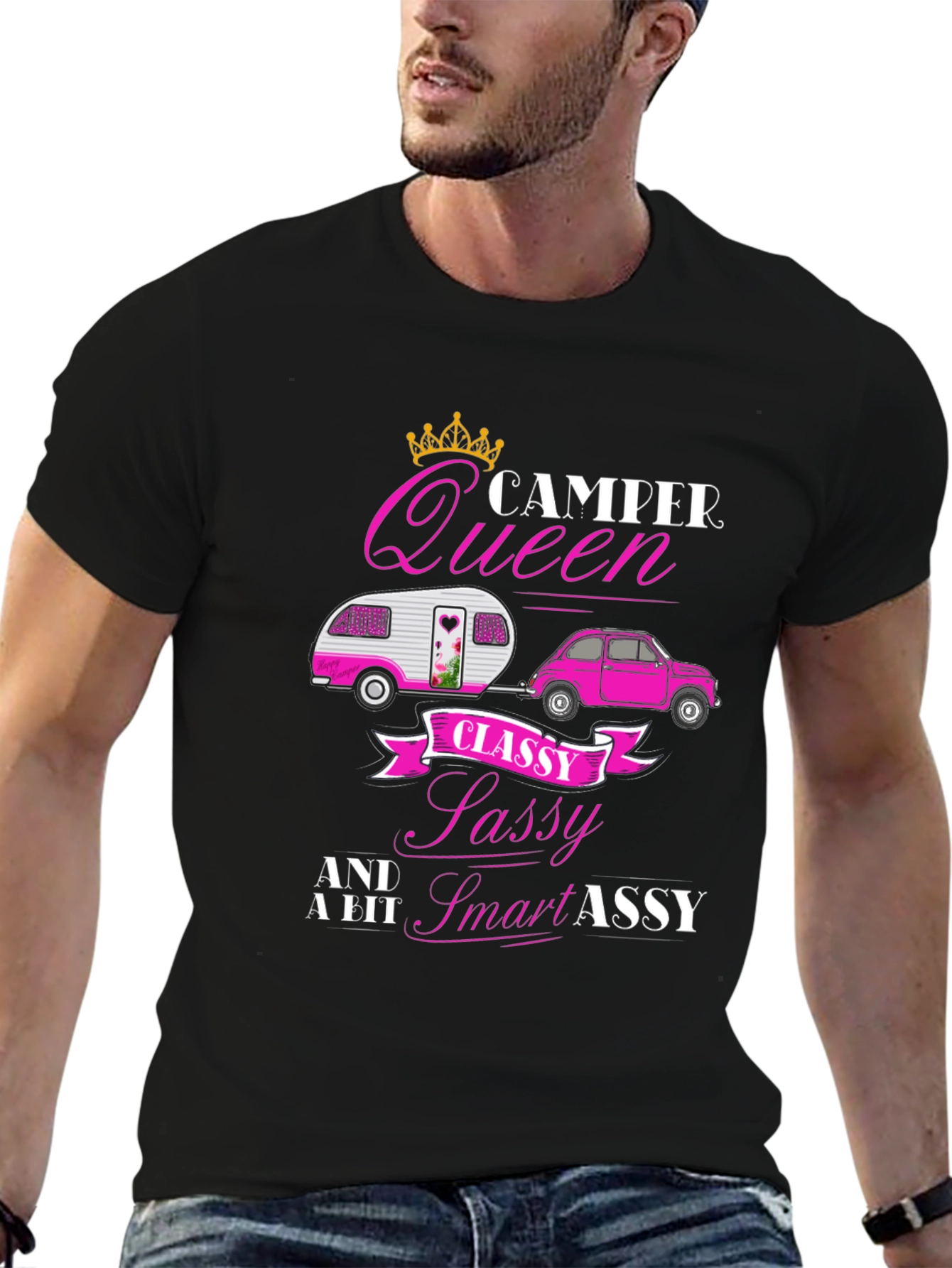 Camper Queen Funny Graphic T-Shirt