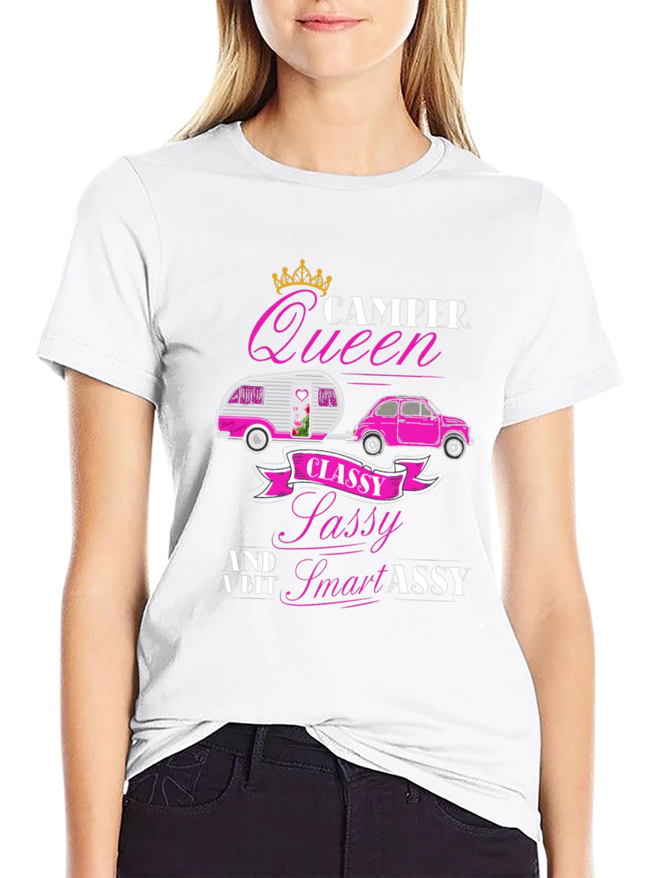 Camper Queen Funny Graphic T-Shirt