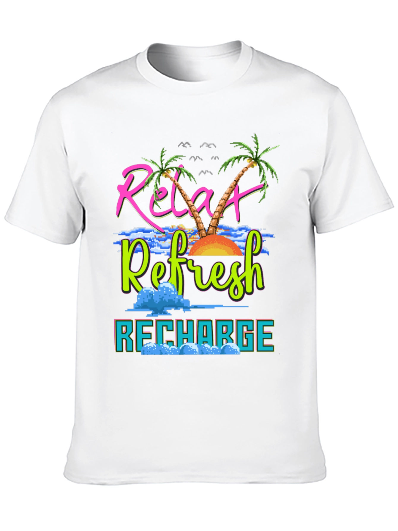 Relax Refresh Recharge Graphic Tee