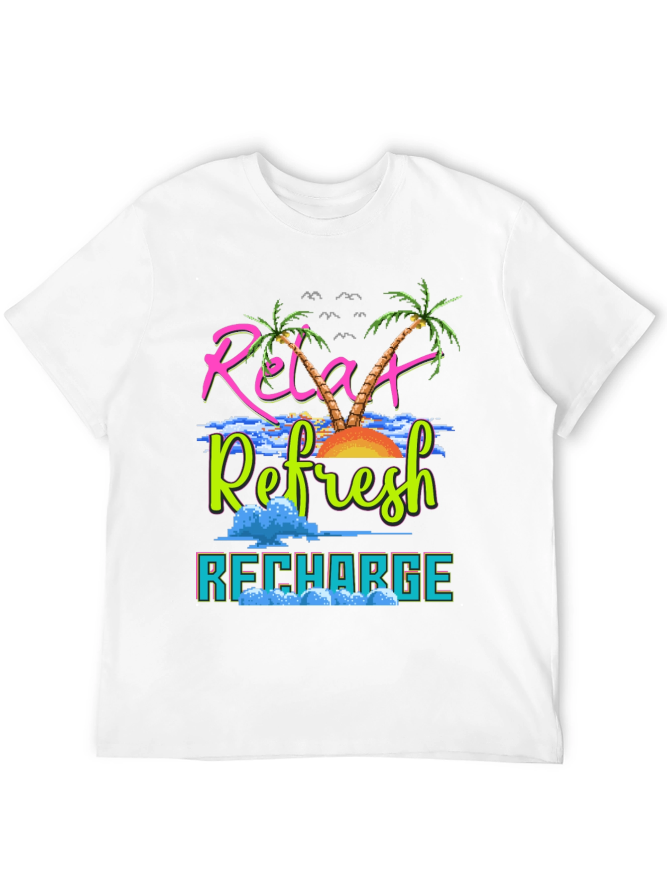 Relax Refresh Recharge Graphic Tee