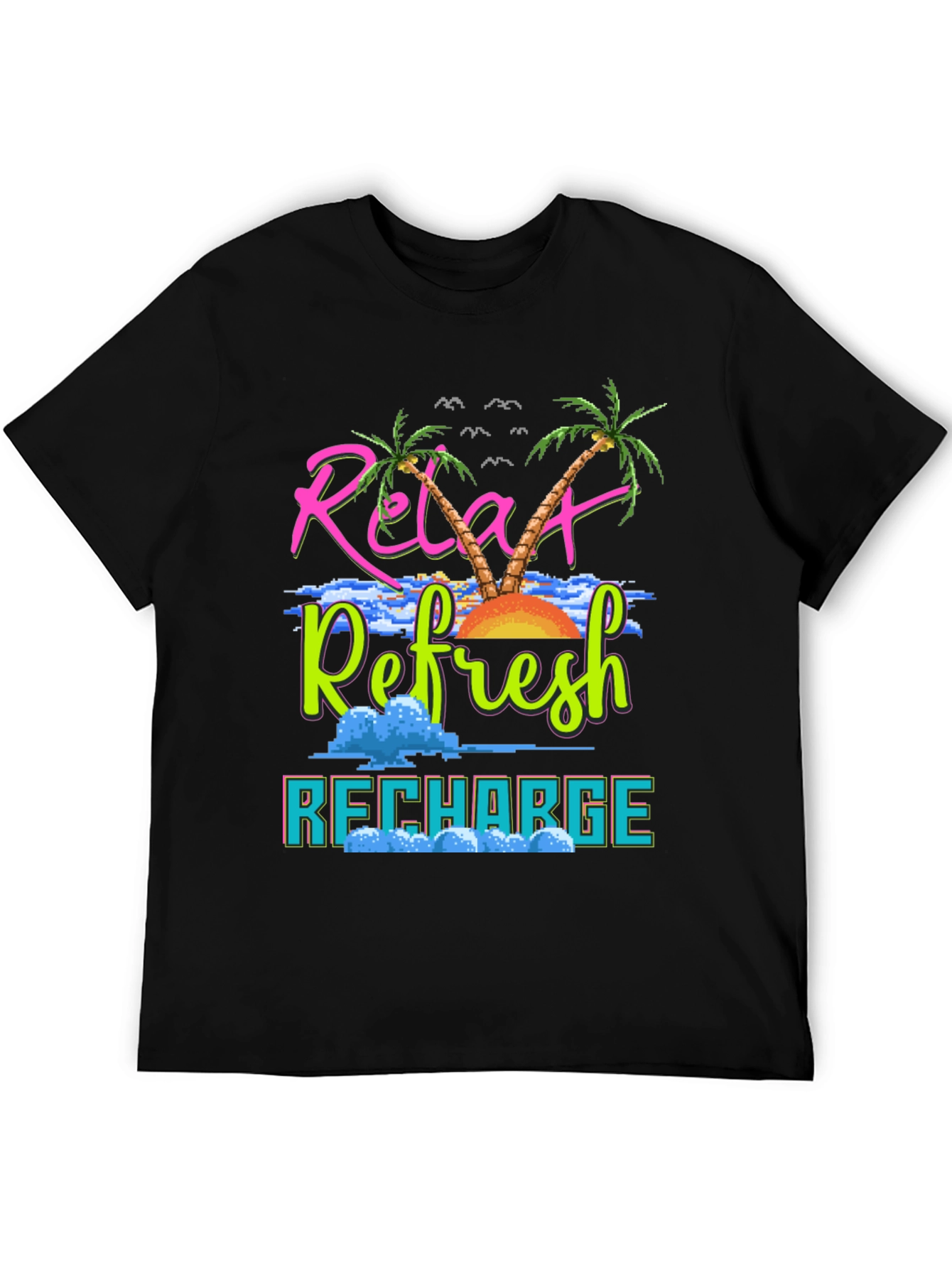 Relax Refresh Recharge Graphic Tee