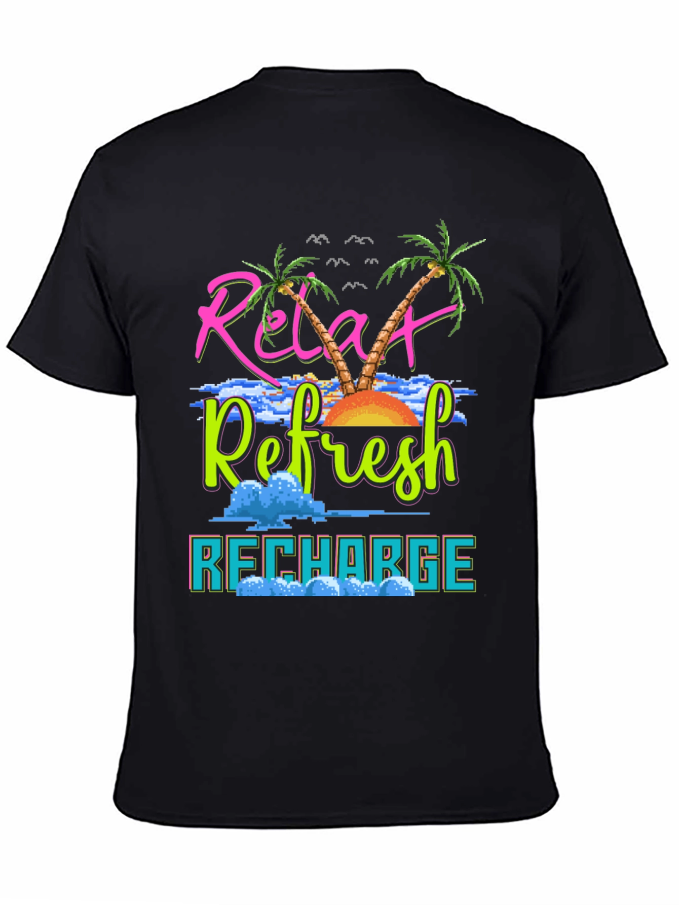Relax Refresh Recharge Graphic Tee