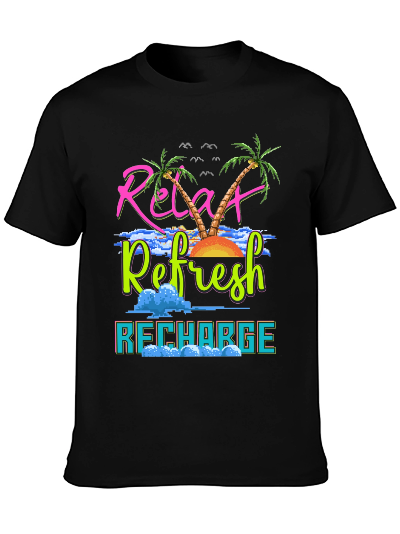 Relax Refresh Recharge Graphic Tee
